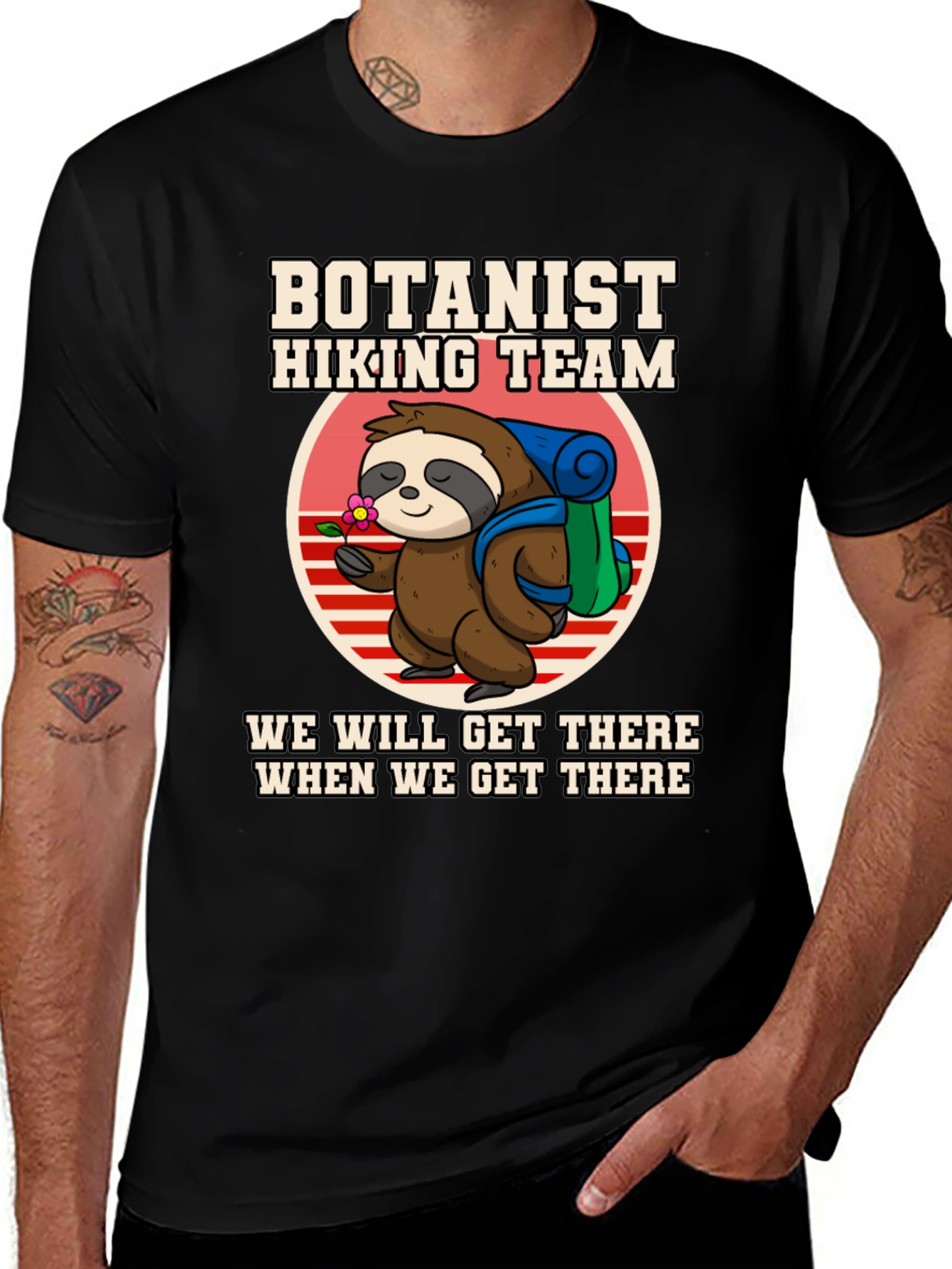 Variant 25 of Botanist Hiking Team Sloth T-Shirt