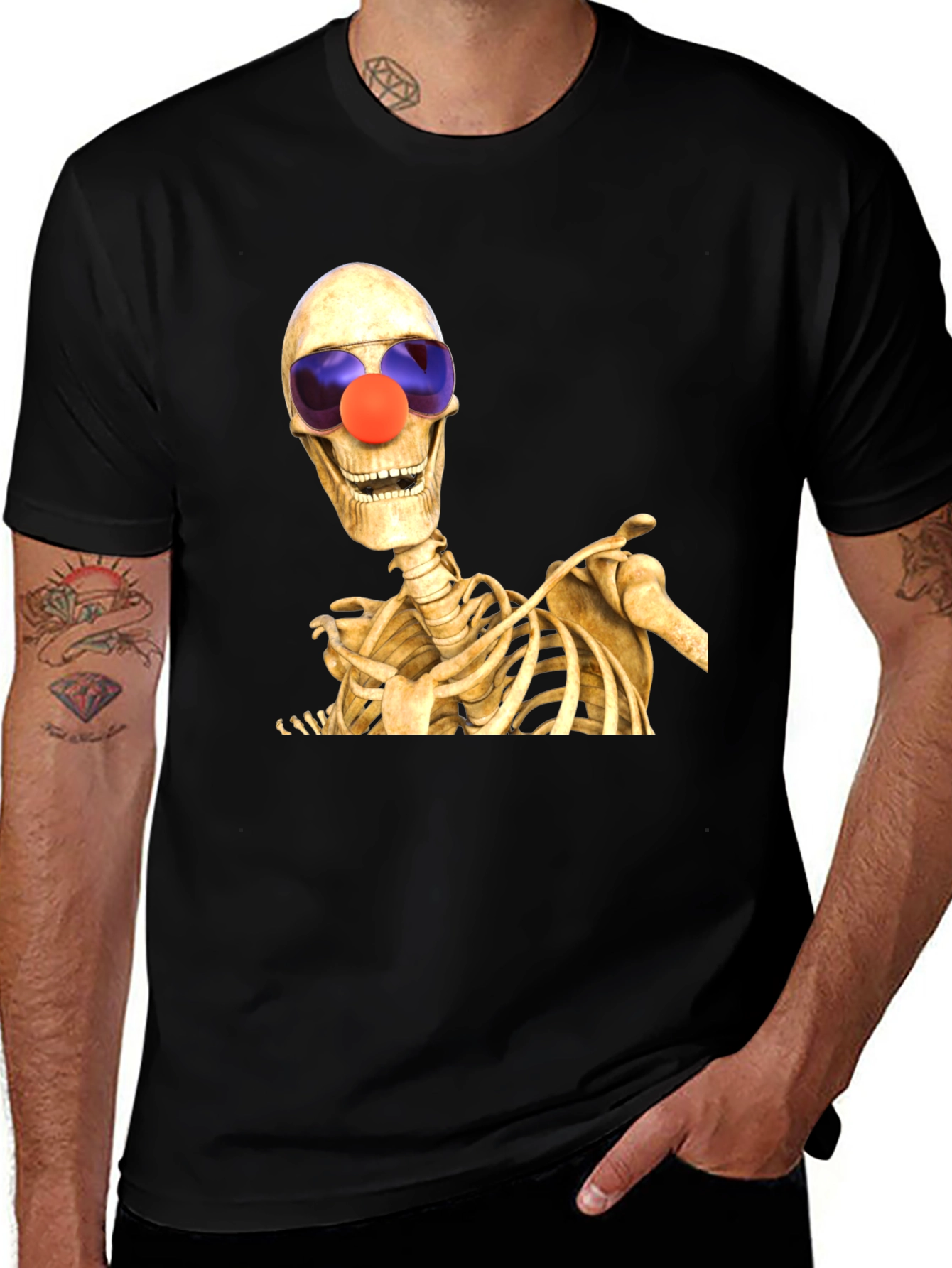 Variant 6 of Skeleton Clown T-Shirt