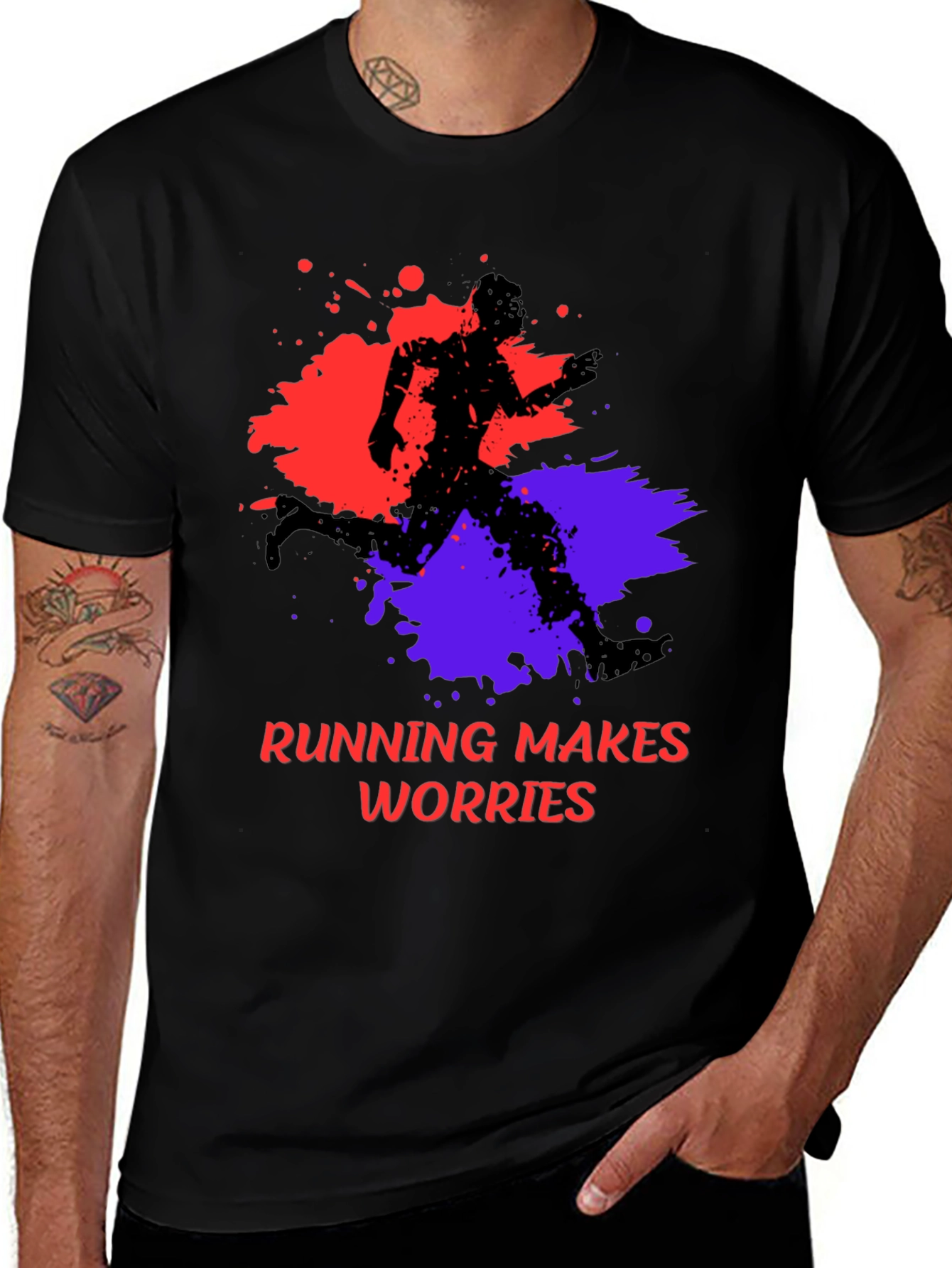 Variant 10 of Running Makes Worries Disappear Tee