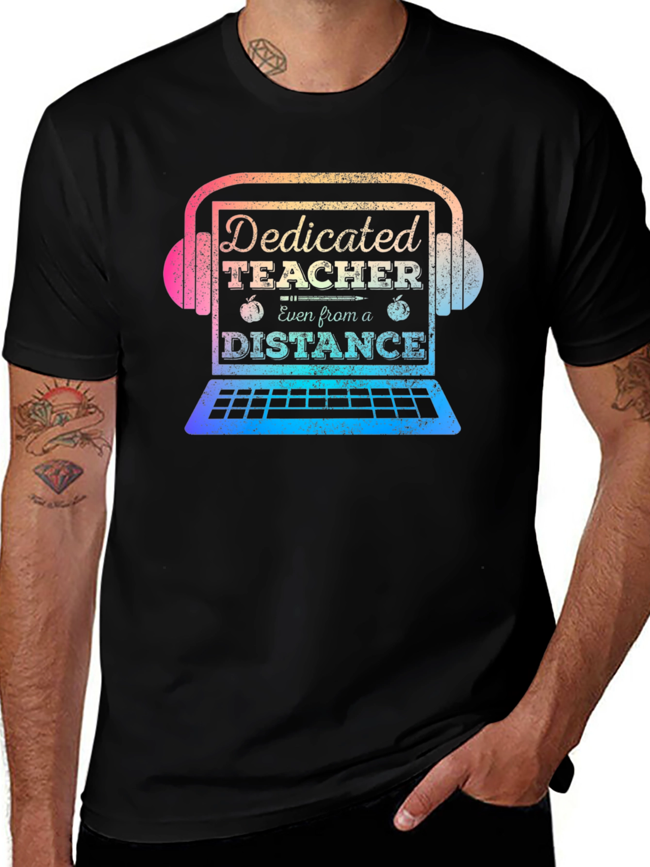 Dedicated Teacher Distance Learning T-Shirt