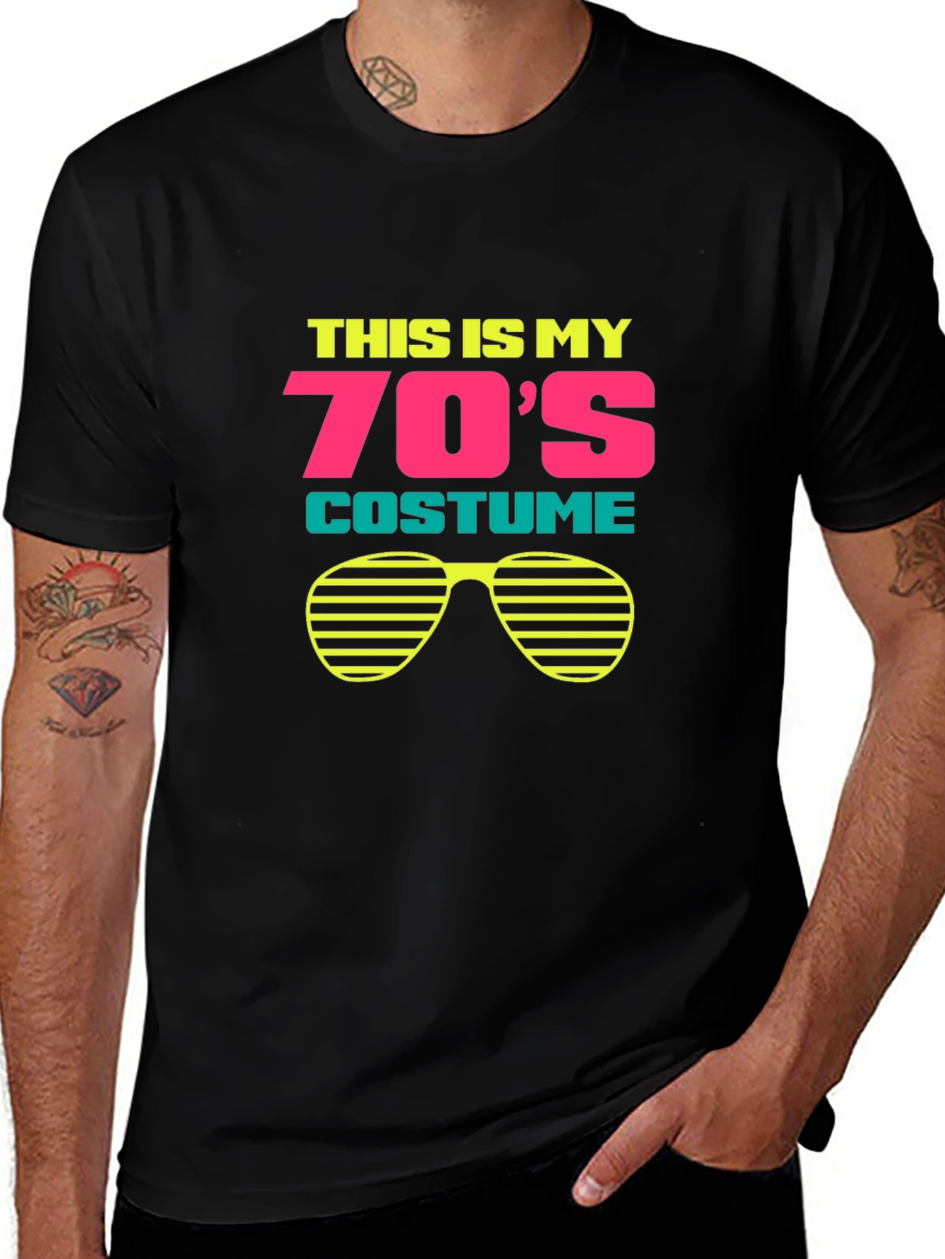 Variant 30 of Retro 70's Costume Graphic T-Shirt