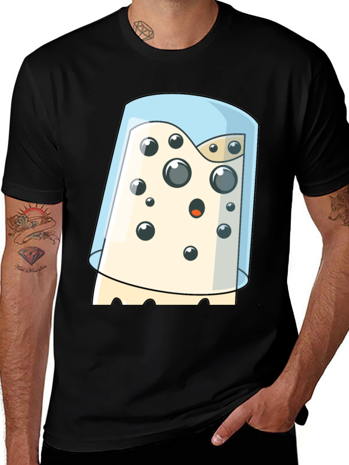 Variant 10 of Cartoon Cheese Under Glass Graphic T-Shirt