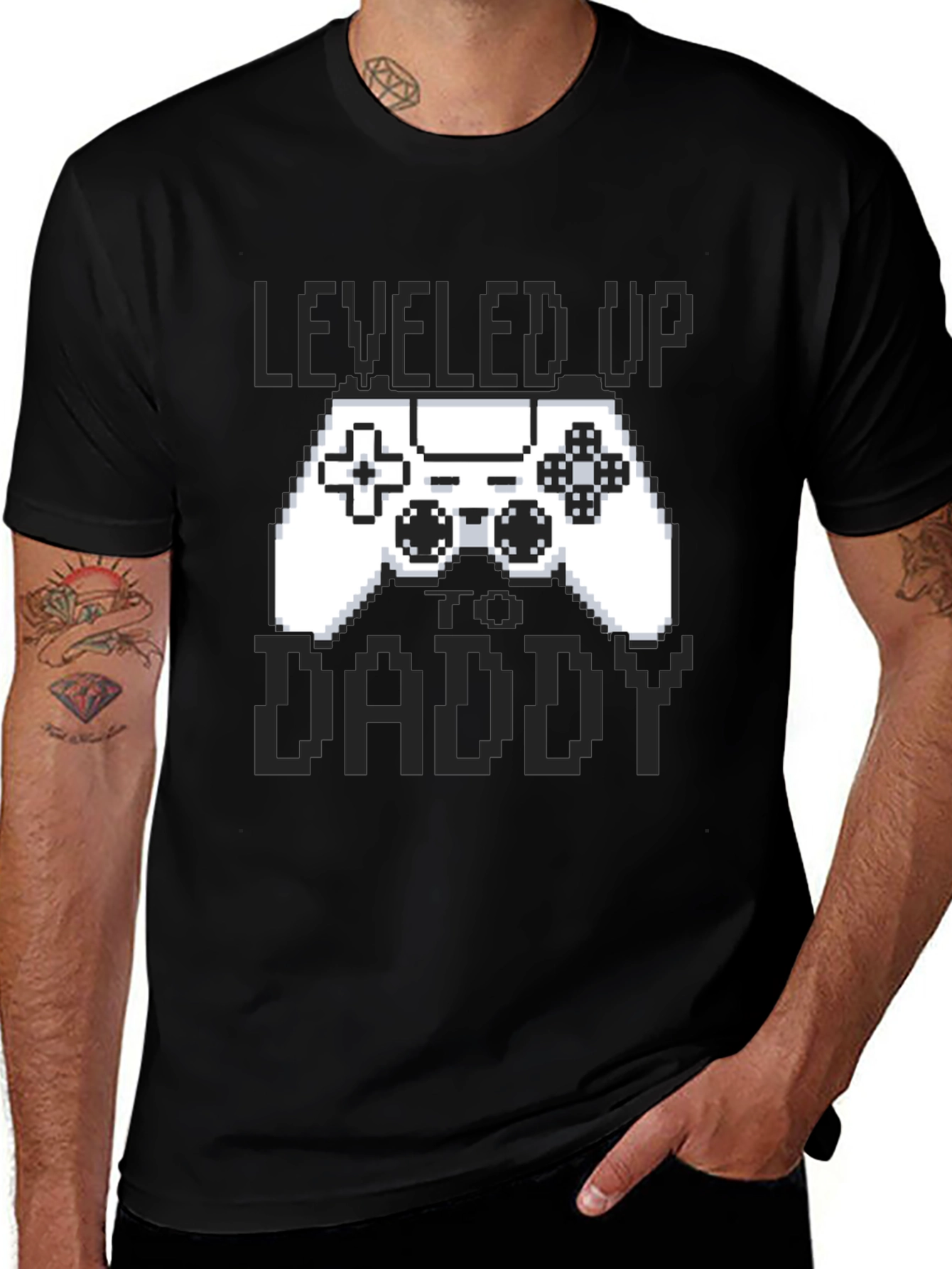 Leveled Up to Daddy Graphic Tee