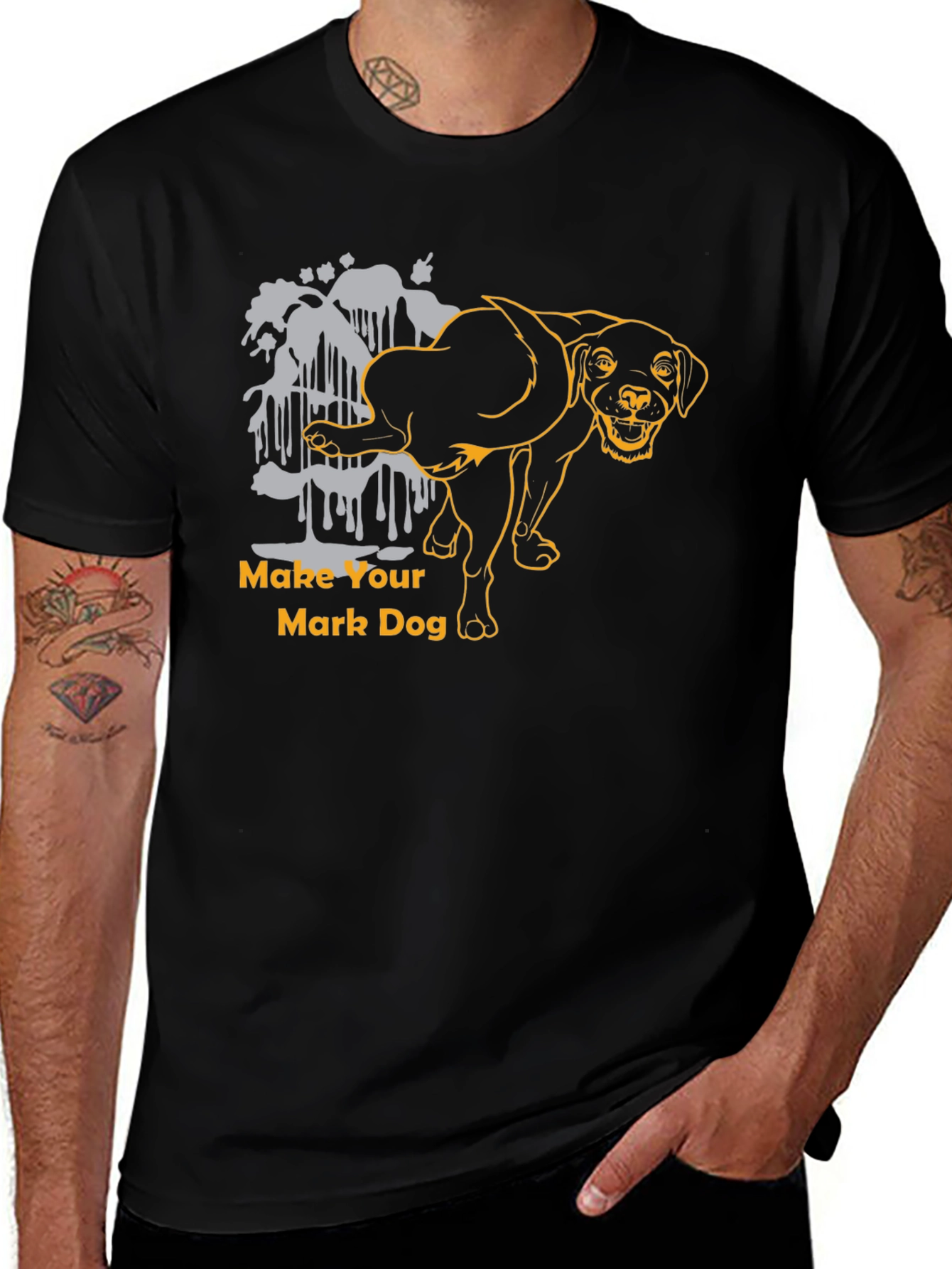 Variant 8 of Dog Graphic T-Shirt - "Make Your Mark Dog"