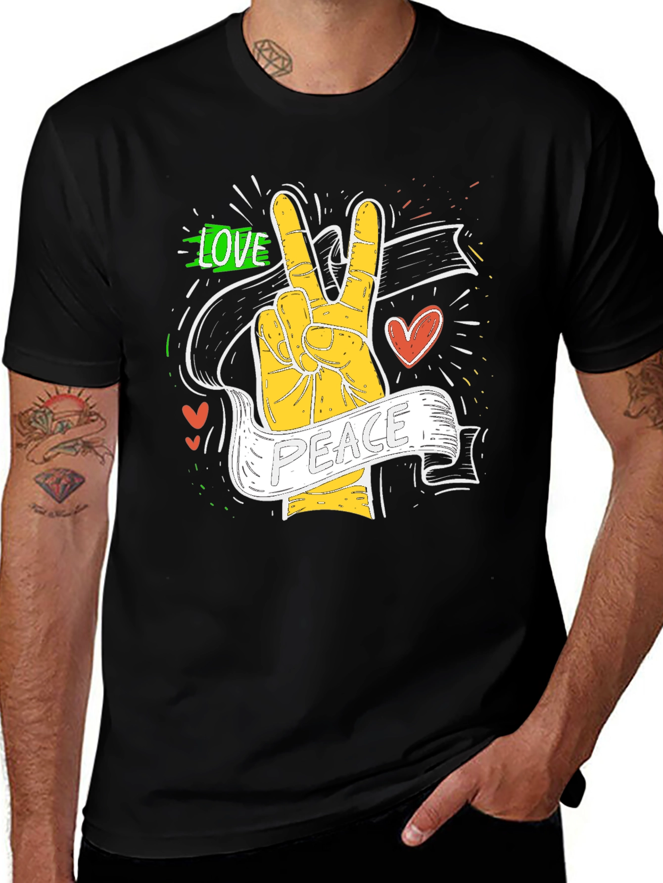 Variant 8 of Love & Peace Graphic T-Shirt