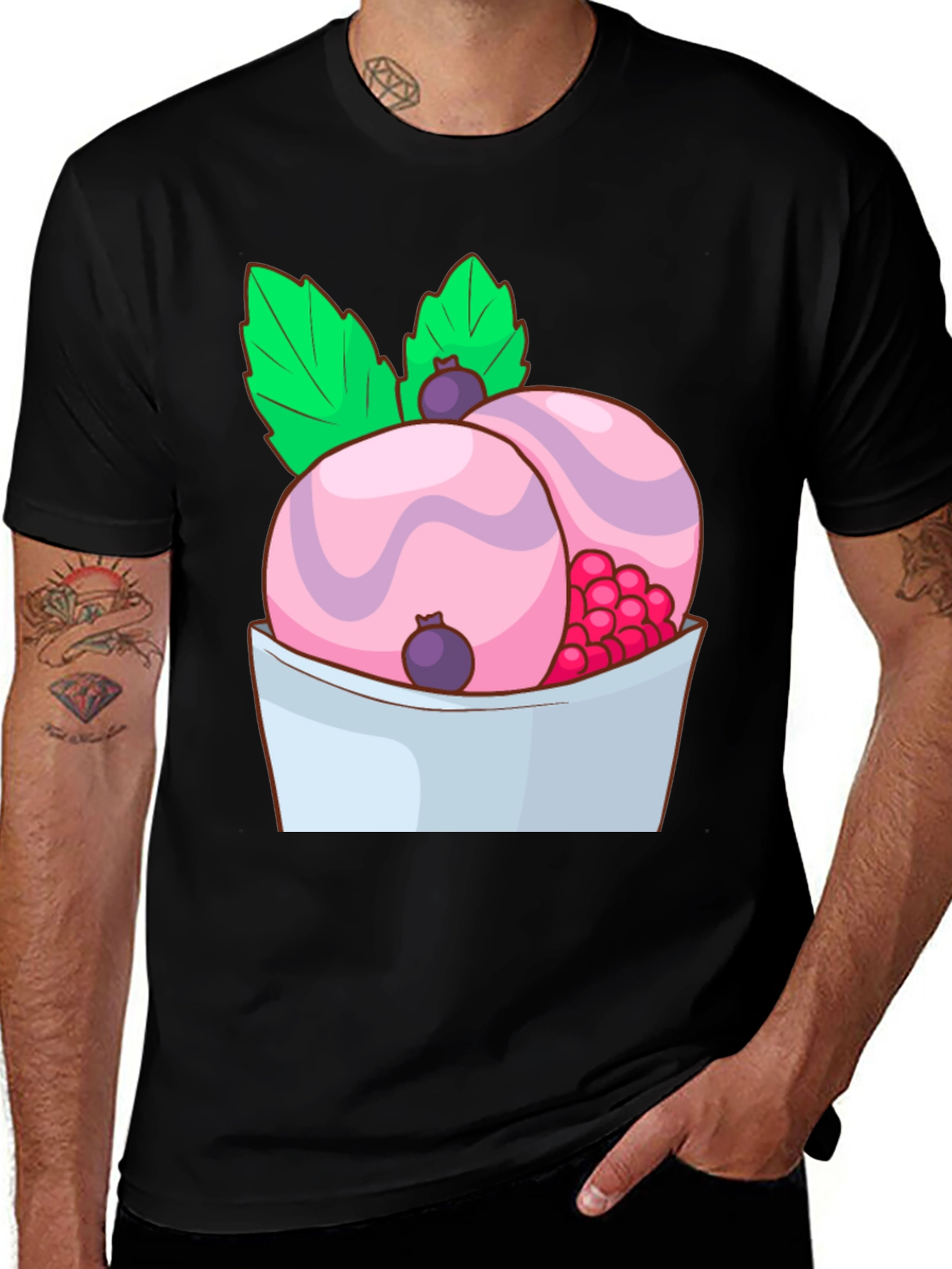 Variant 4 of Ice Cream Graphic Tee - Fun Dessert Shirt