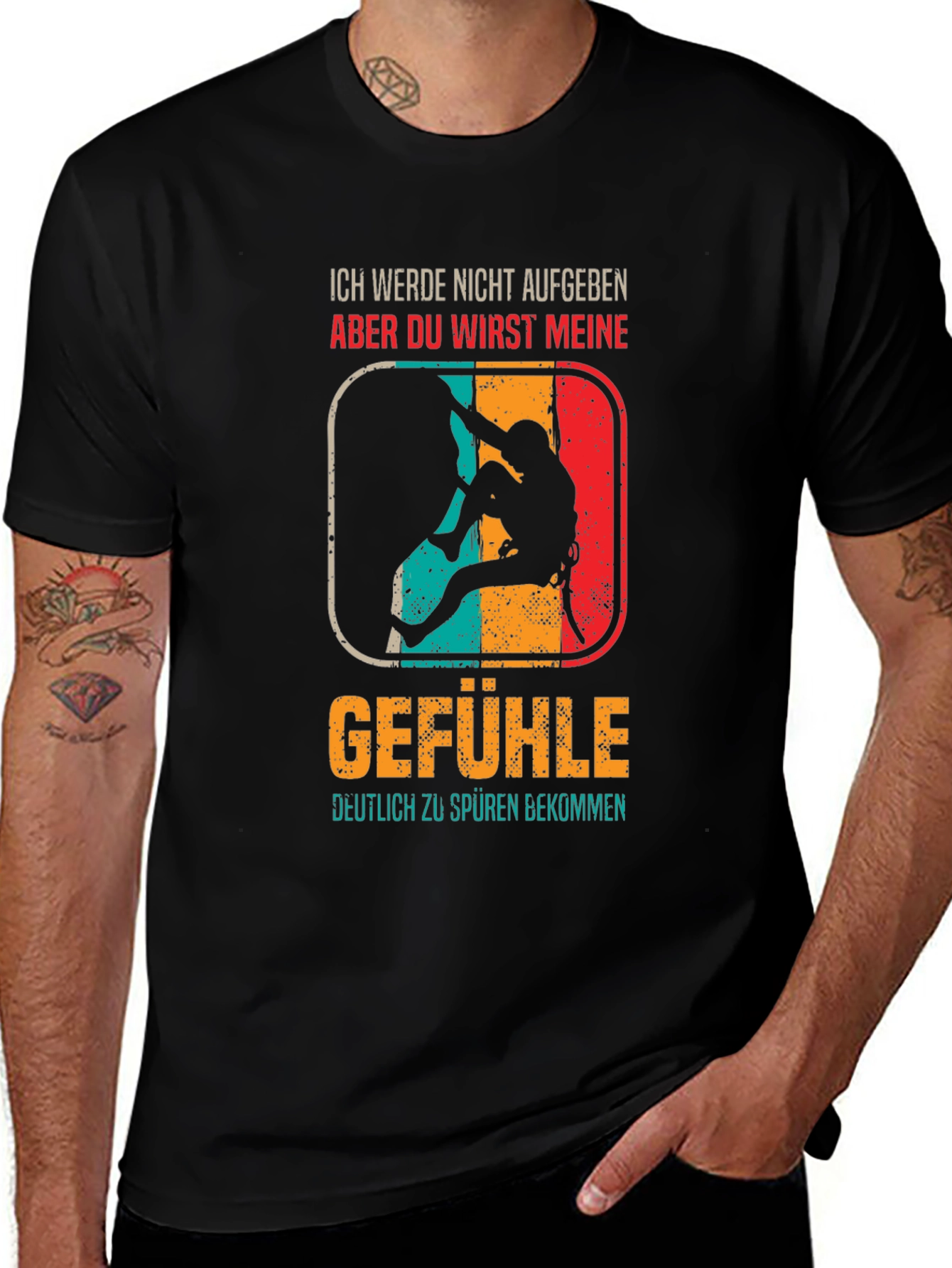 Variant 4 of Climbing T-Shirt - Ich Werde Nicht Aufgeben