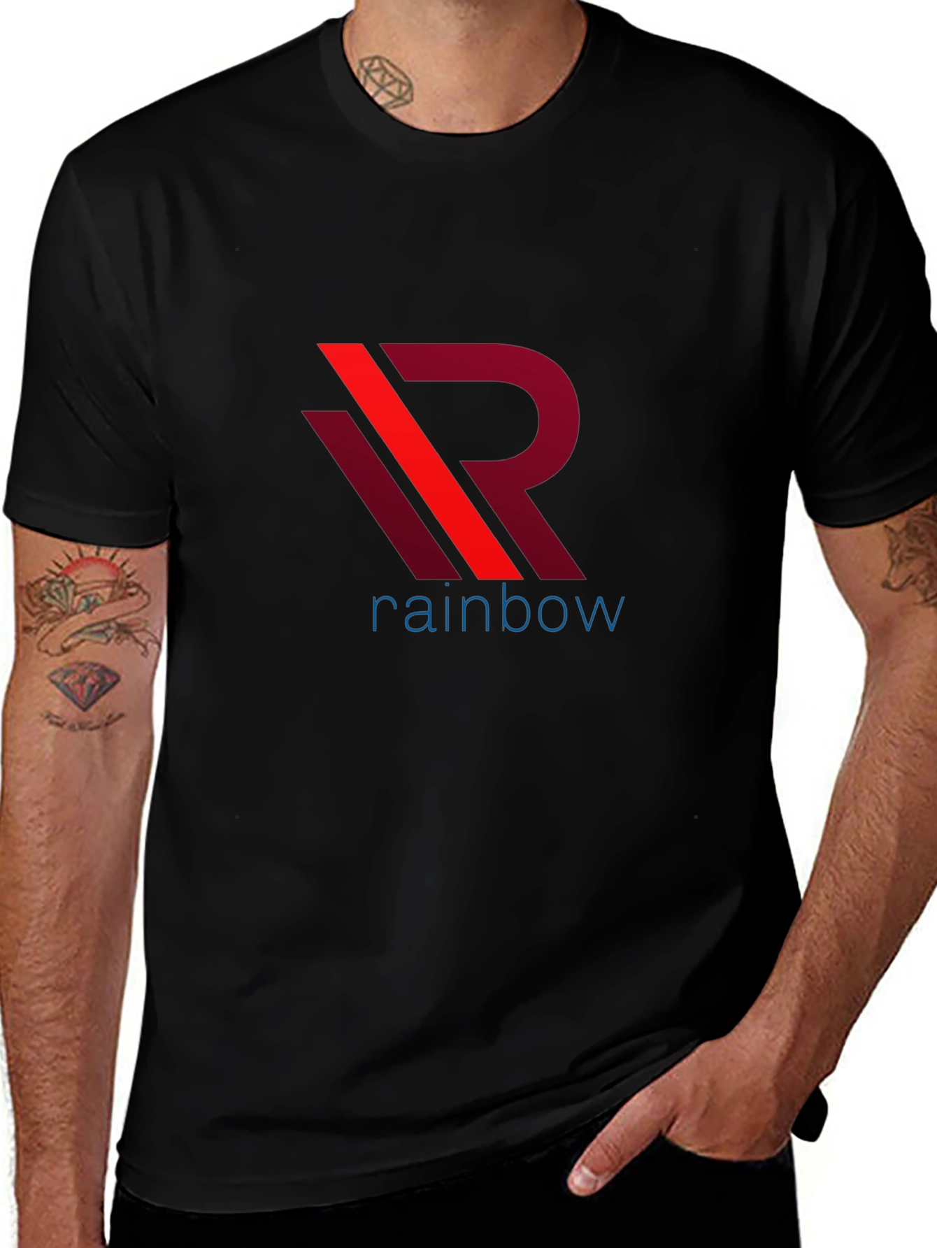 Variant 2 of Rainbow Logo Graphic T-Shirt - Stylish Casual Wear