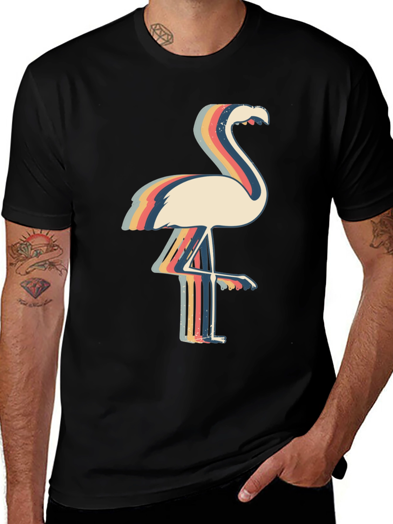 Variant 25 of Retro Flamingo Graphic Tee - Stylish & Unique