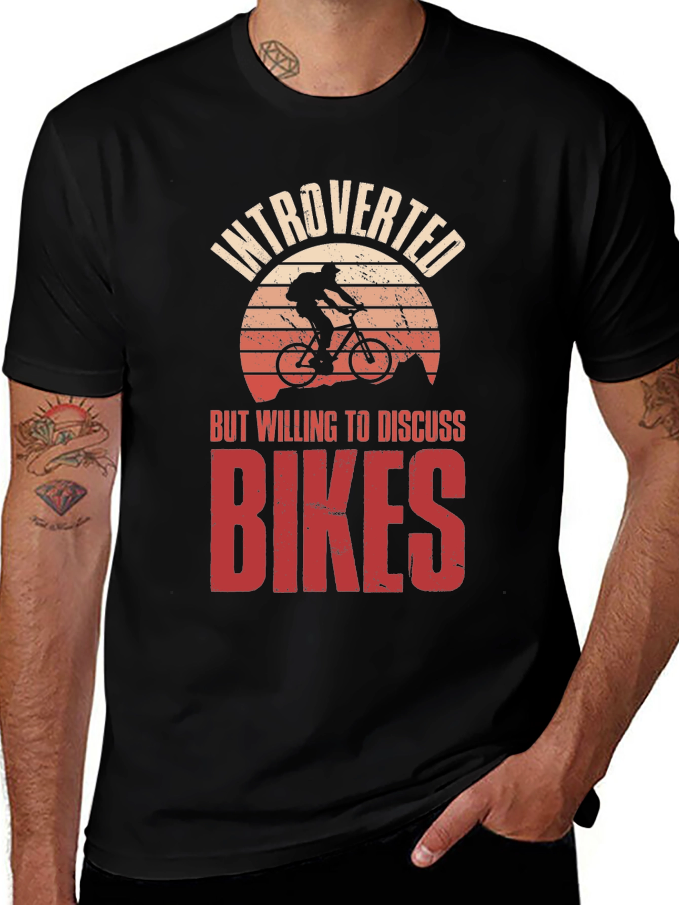 Introverted Bikes T-Shirt: Cycling Enthusiast Tee