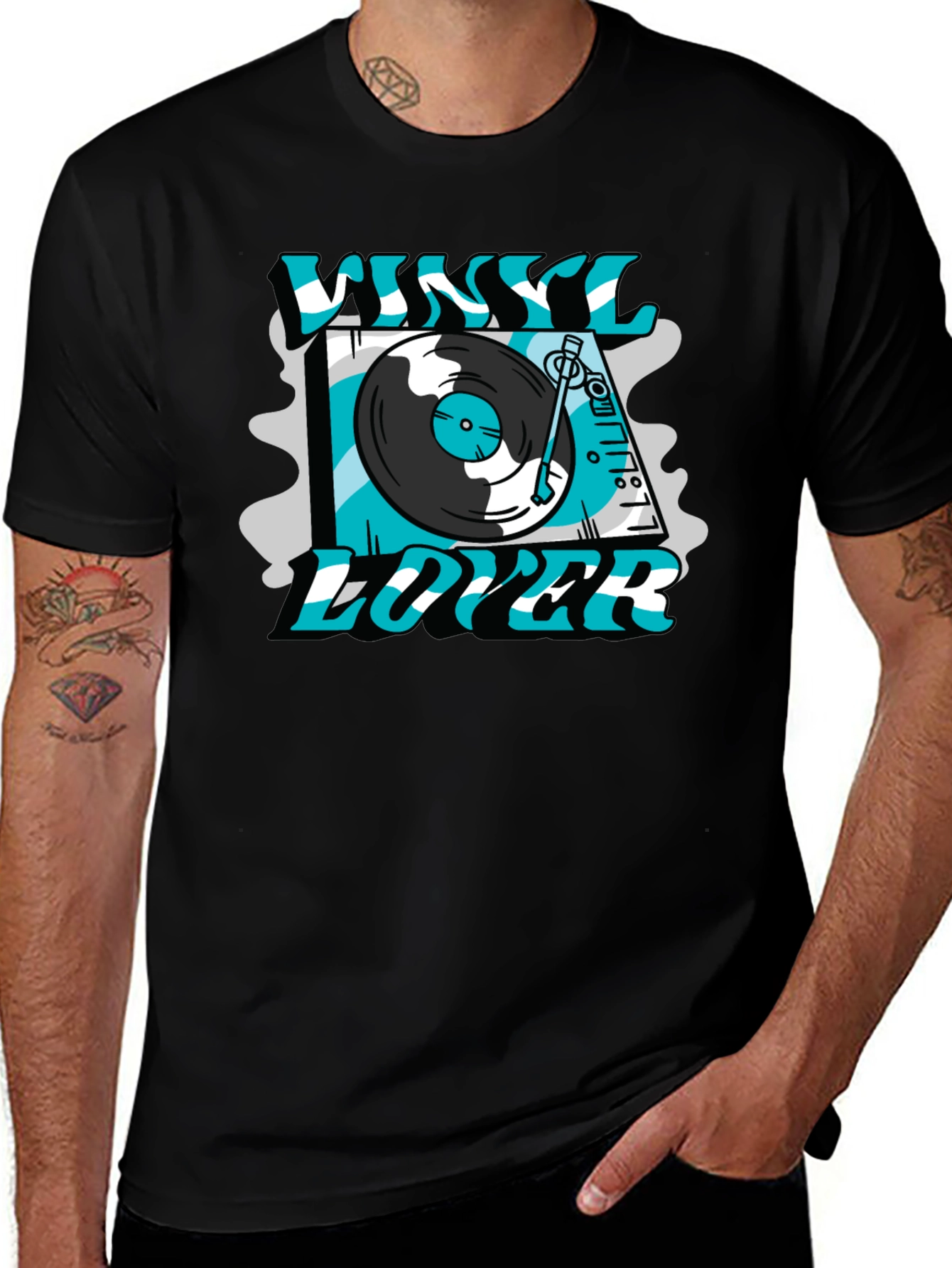 Variant 2 of Vinyl Lover T-Shirt - Retro Record Player Design