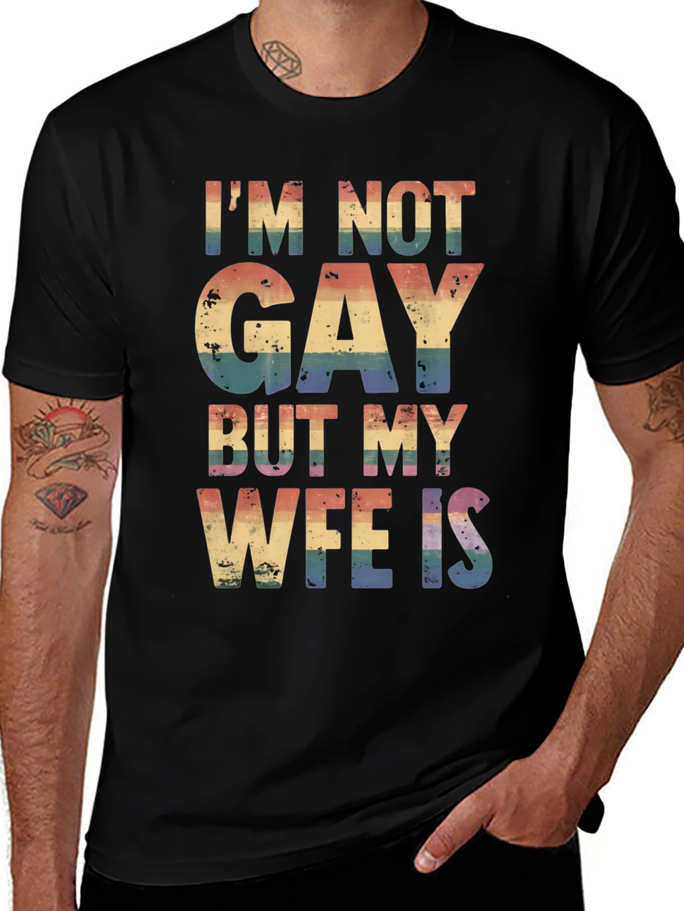 Variant 30 of I'm Not Gay But My Wife Is T-Shirt