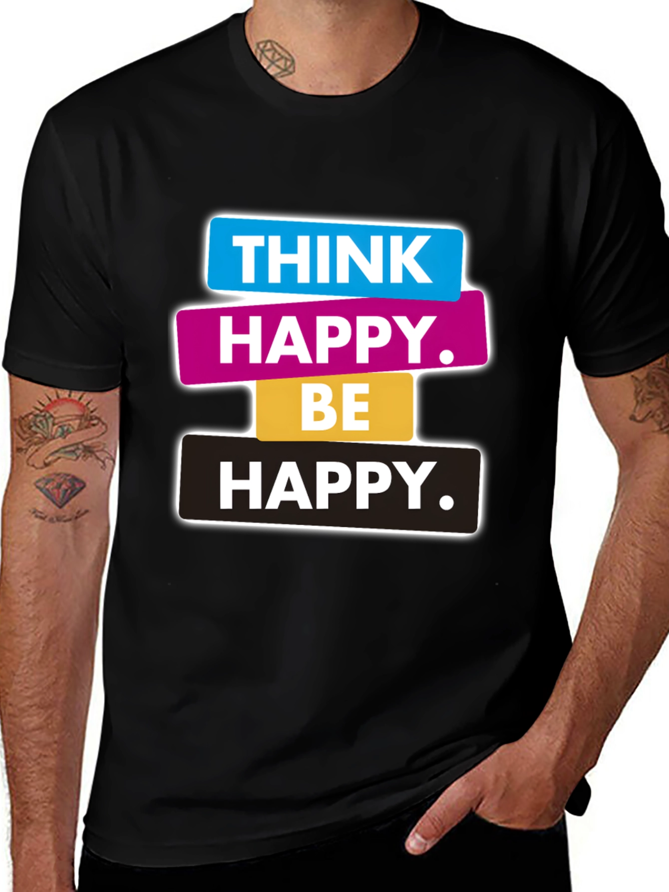 Variant 16 of Think Happy Be Happy Graphic Tee