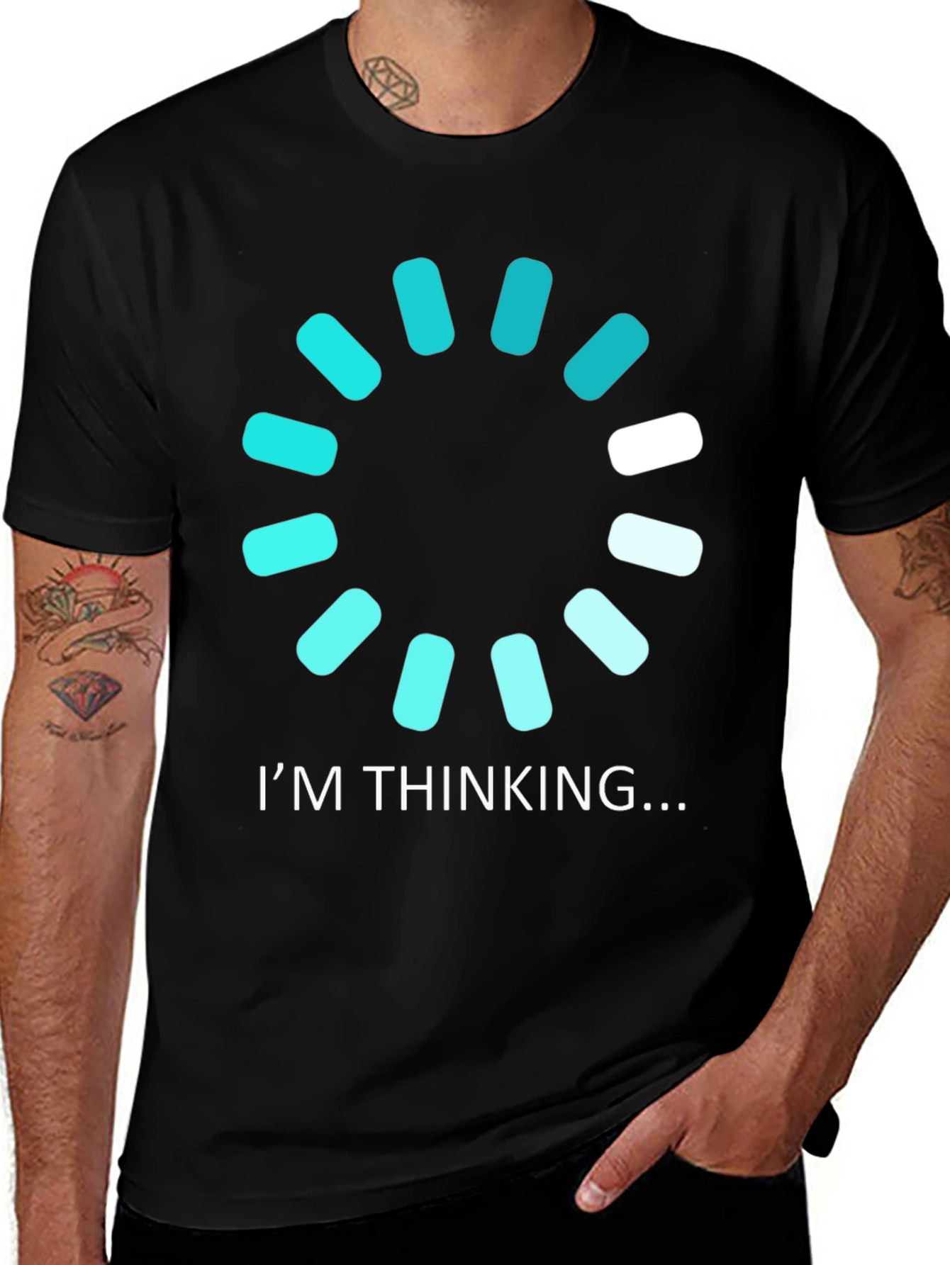 Variant 24 of I'm Thinking Loading T-Shirt - Funny Geek Tee