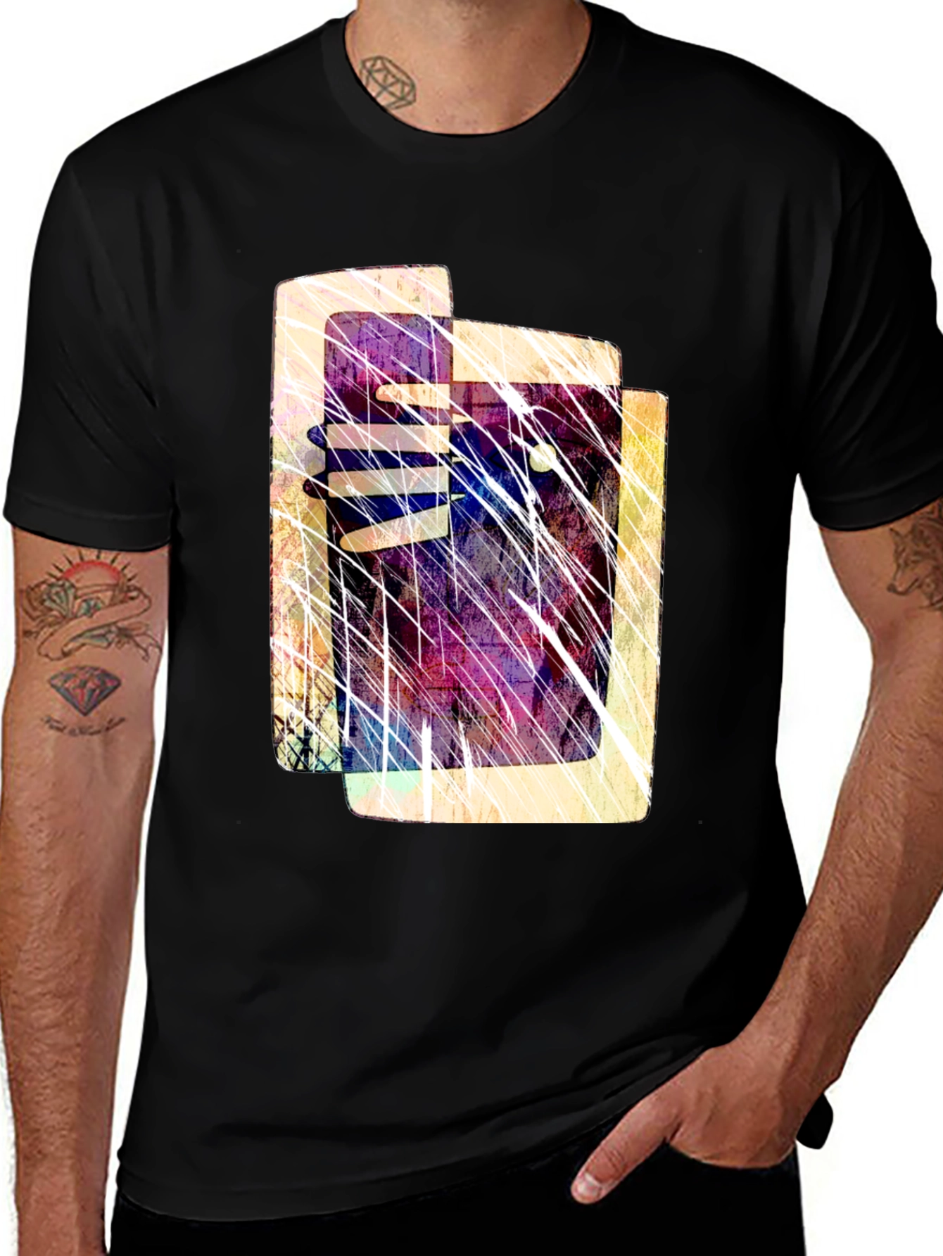 Variant 4 of Abstract Art Black T-Shirt