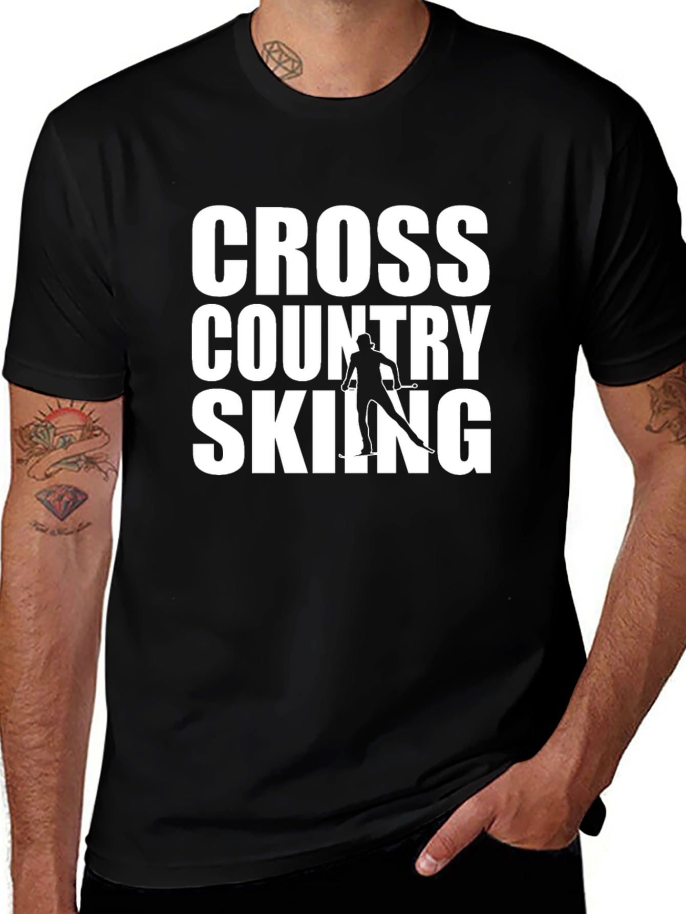 Variant 21 of Cross Country Skiing Graphic T-Shirt