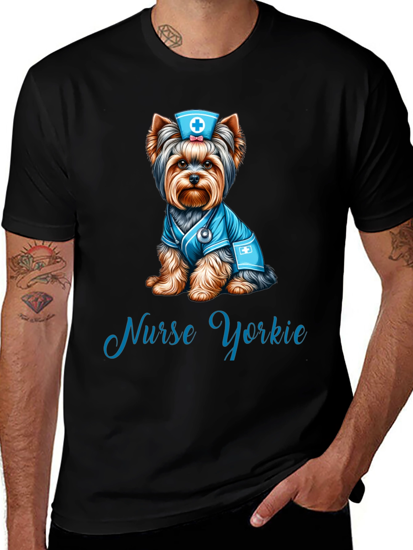 Nurse Yorkie T-Shirt: Adorable Dog Lover Tee