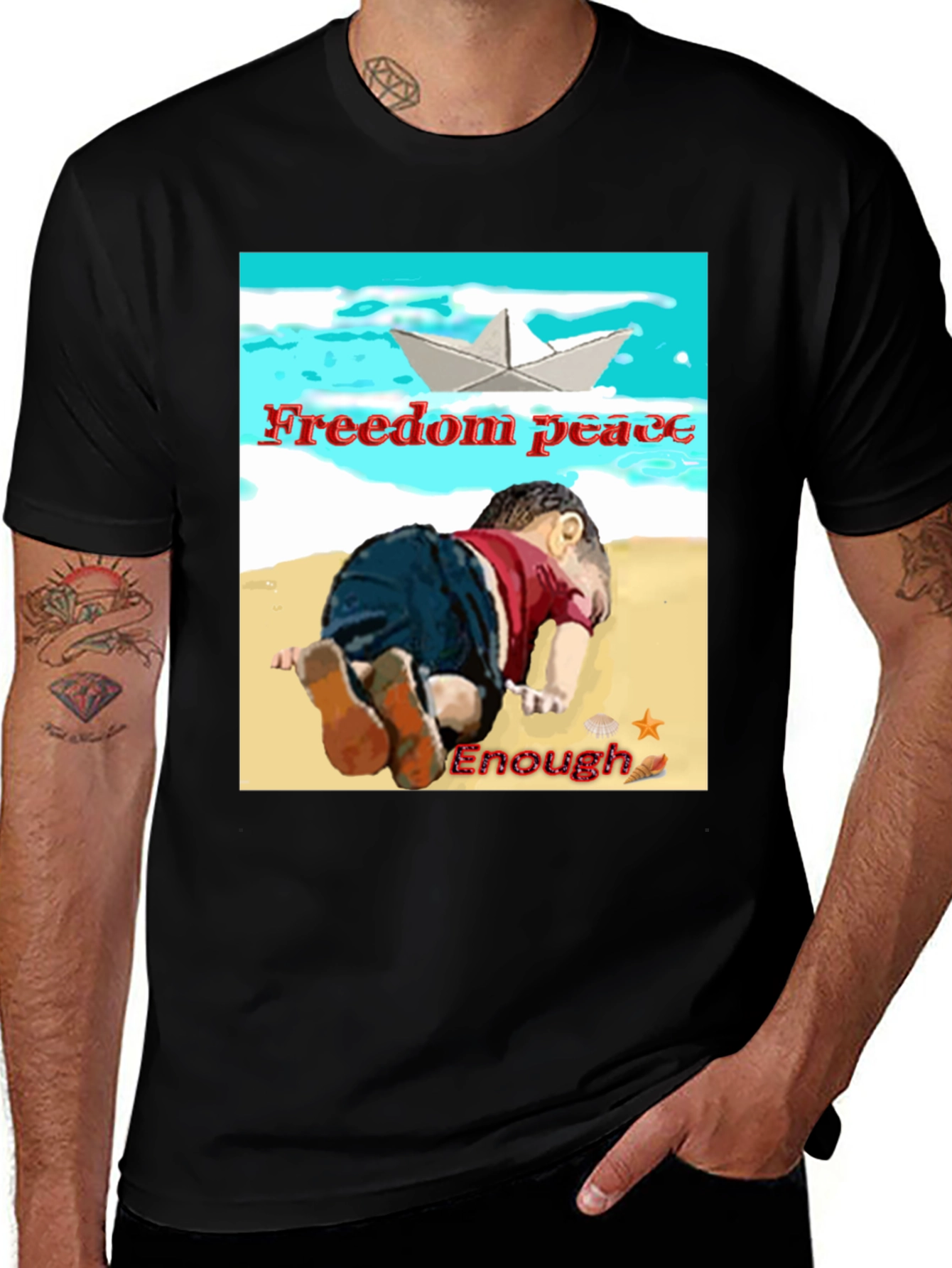 Variant 22 of Freedom Peace Enough Graphic Tee