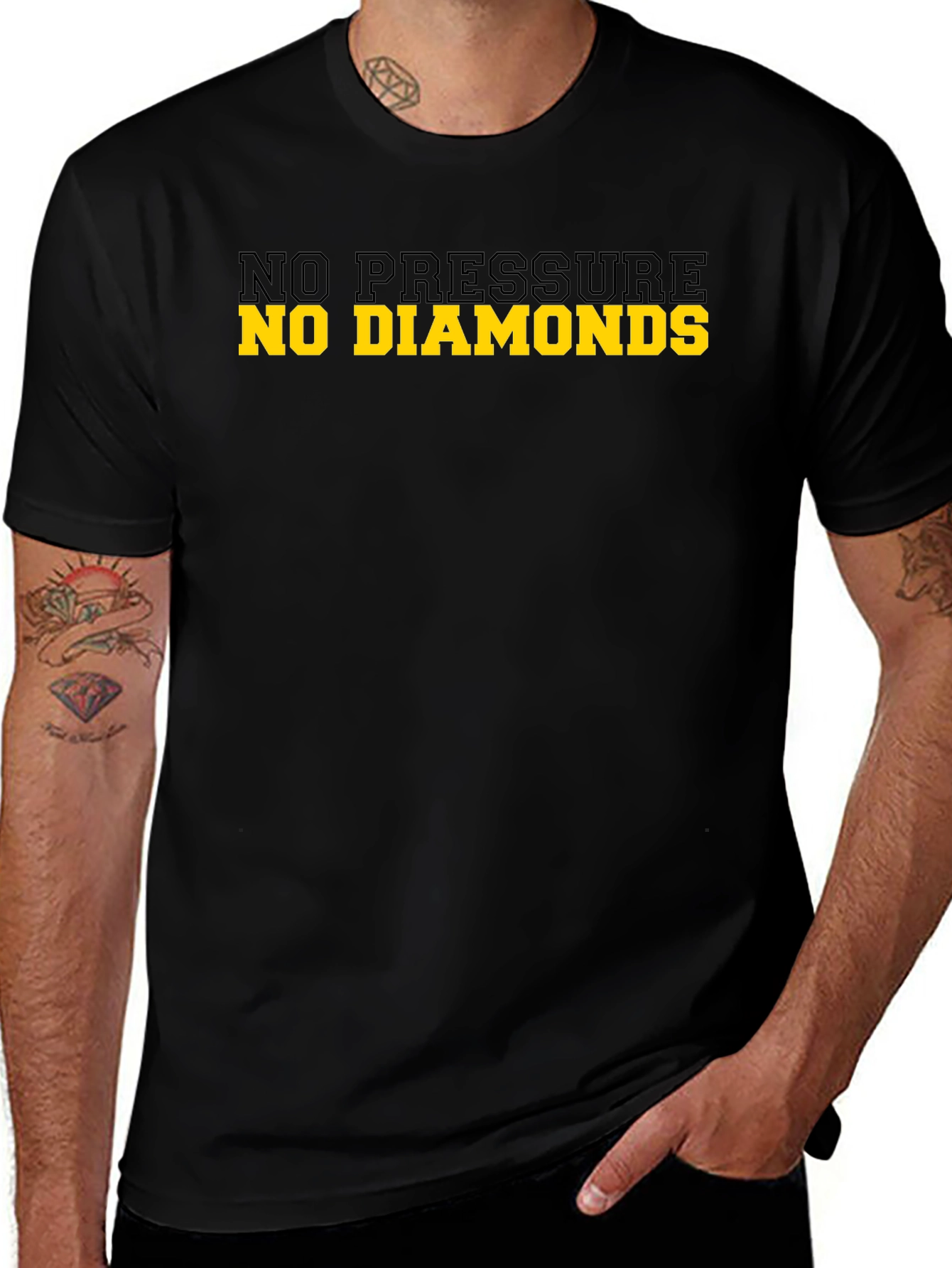 Variant 3 of No Pressure, No Diamonds Graphic Tee