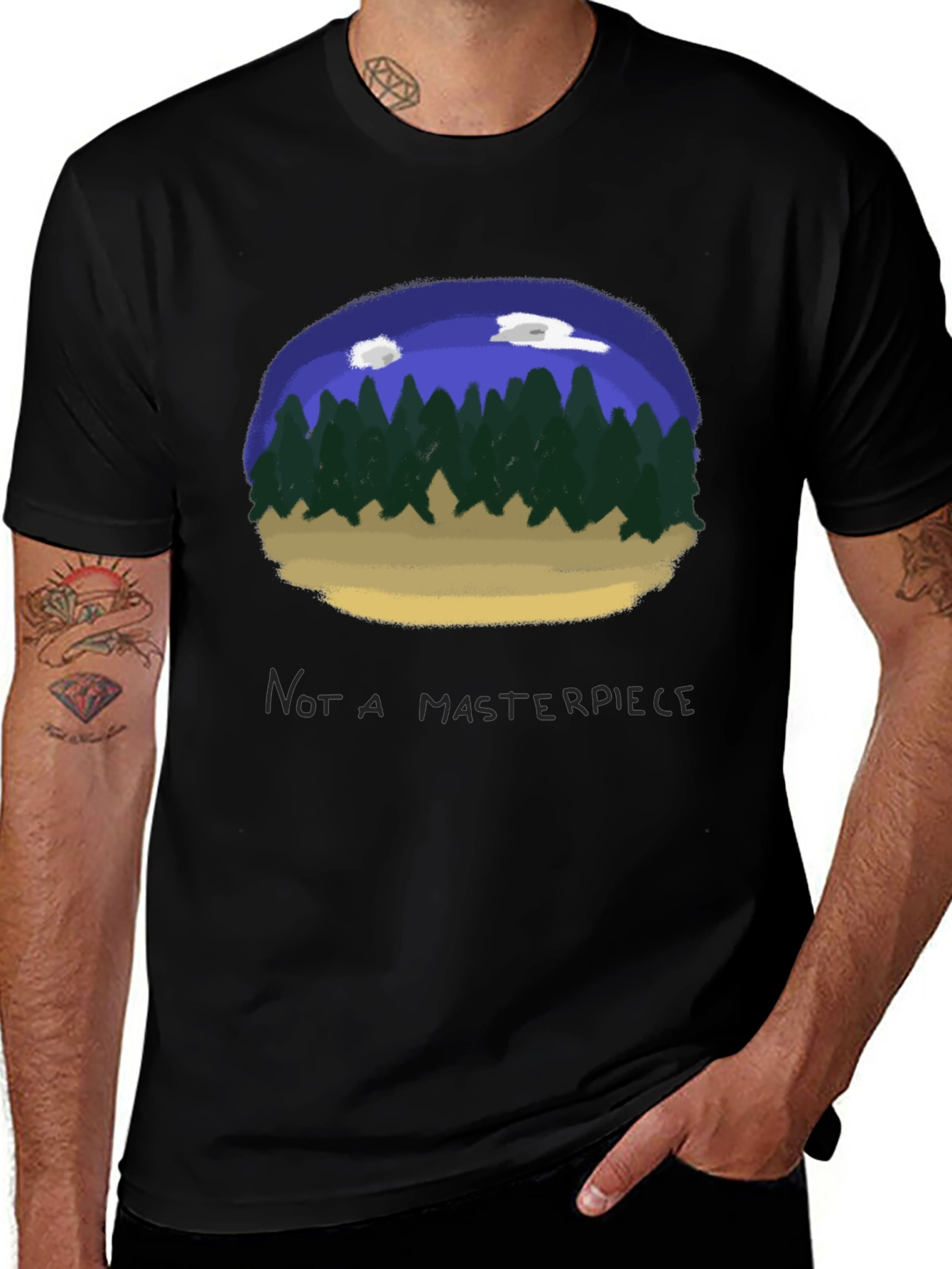 Unique Forest Scene T-Shirt - Casual Style