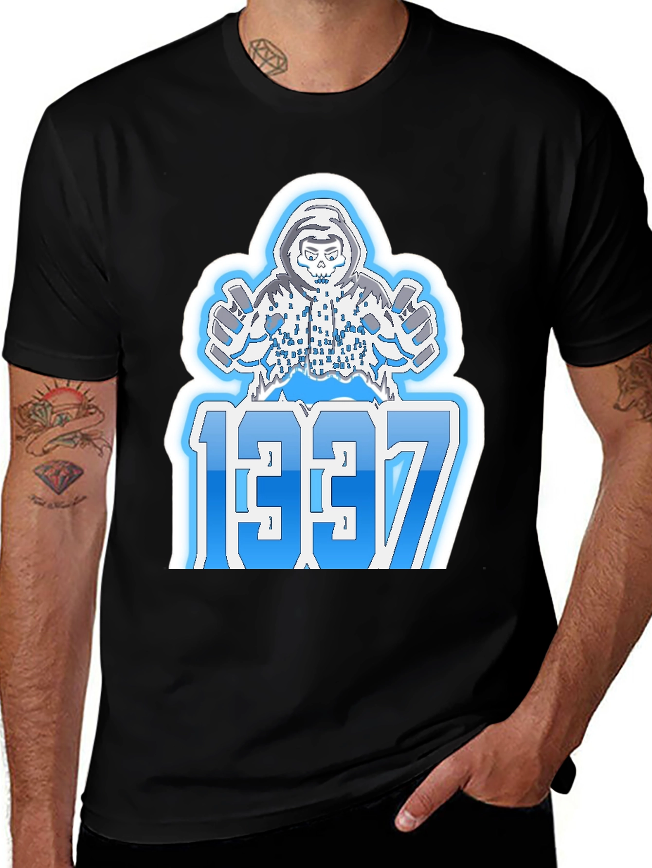 Variant 21 of 1337 Gamer T-Shirt - Black