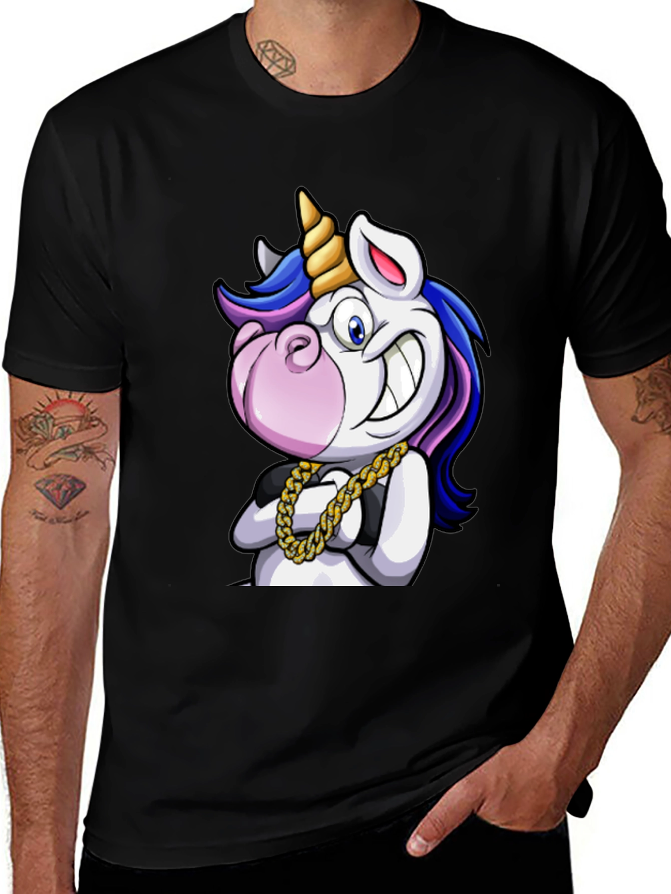 Variant 6 of Unicorn Swag T-Shirt - Cartoon Graphic Tee