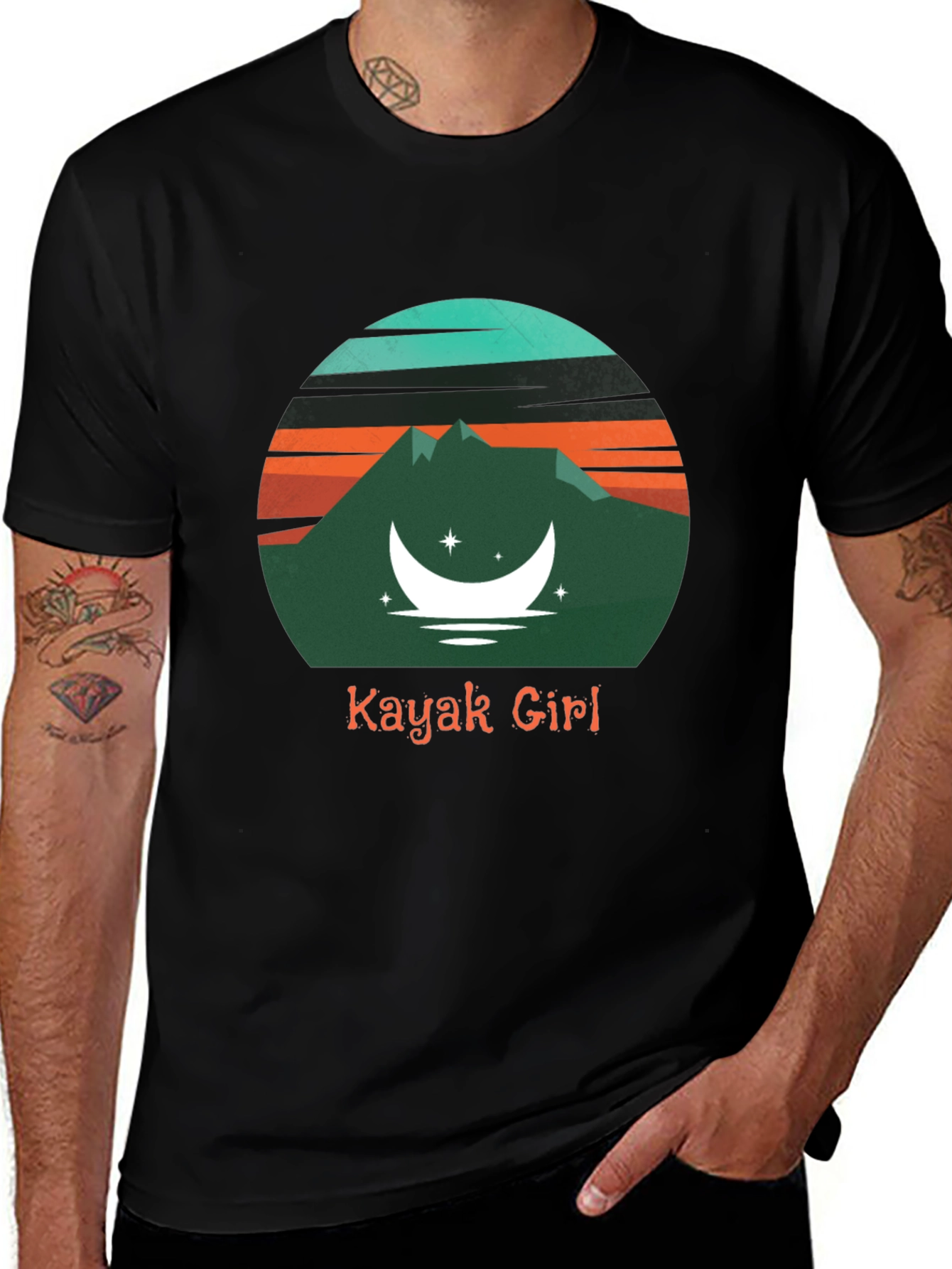 Variant 12 of Kayak Girl Graphic Tee - Adventure Awaits!