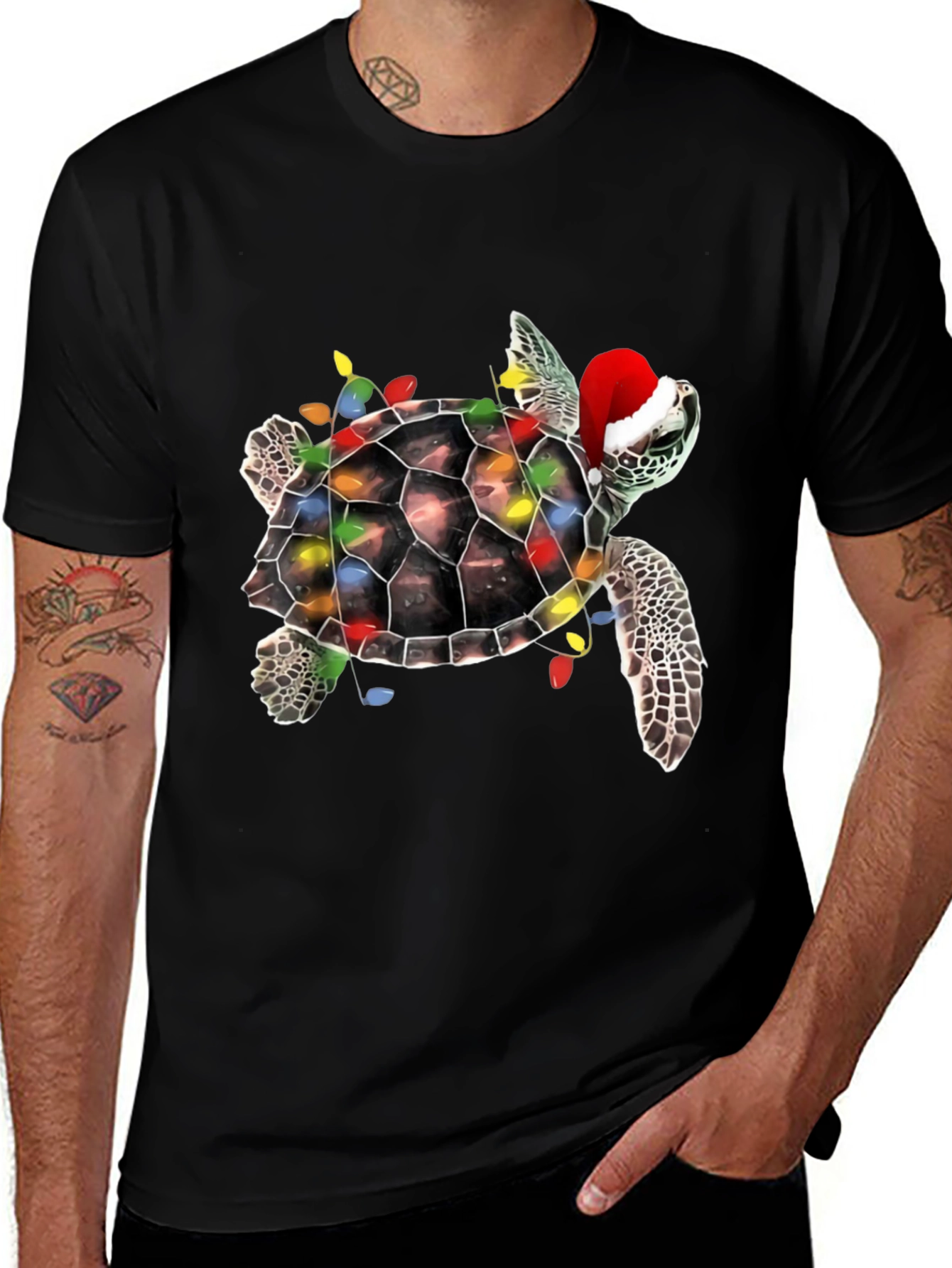 Variant 7 of Festive Turtle Christmas T-Shirt