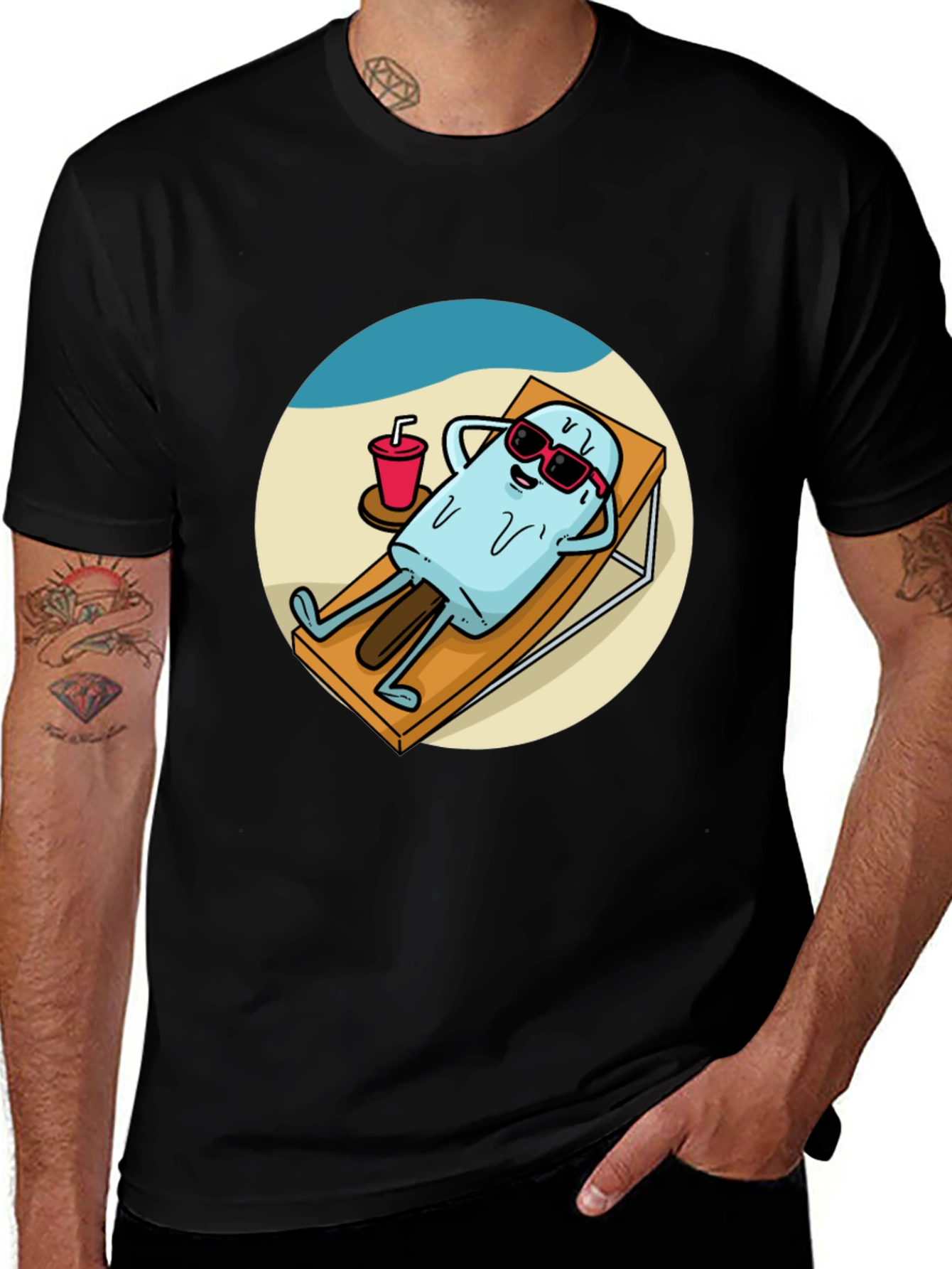 Variant 9 of Cool Popsicle on Vacation Graphic Tee