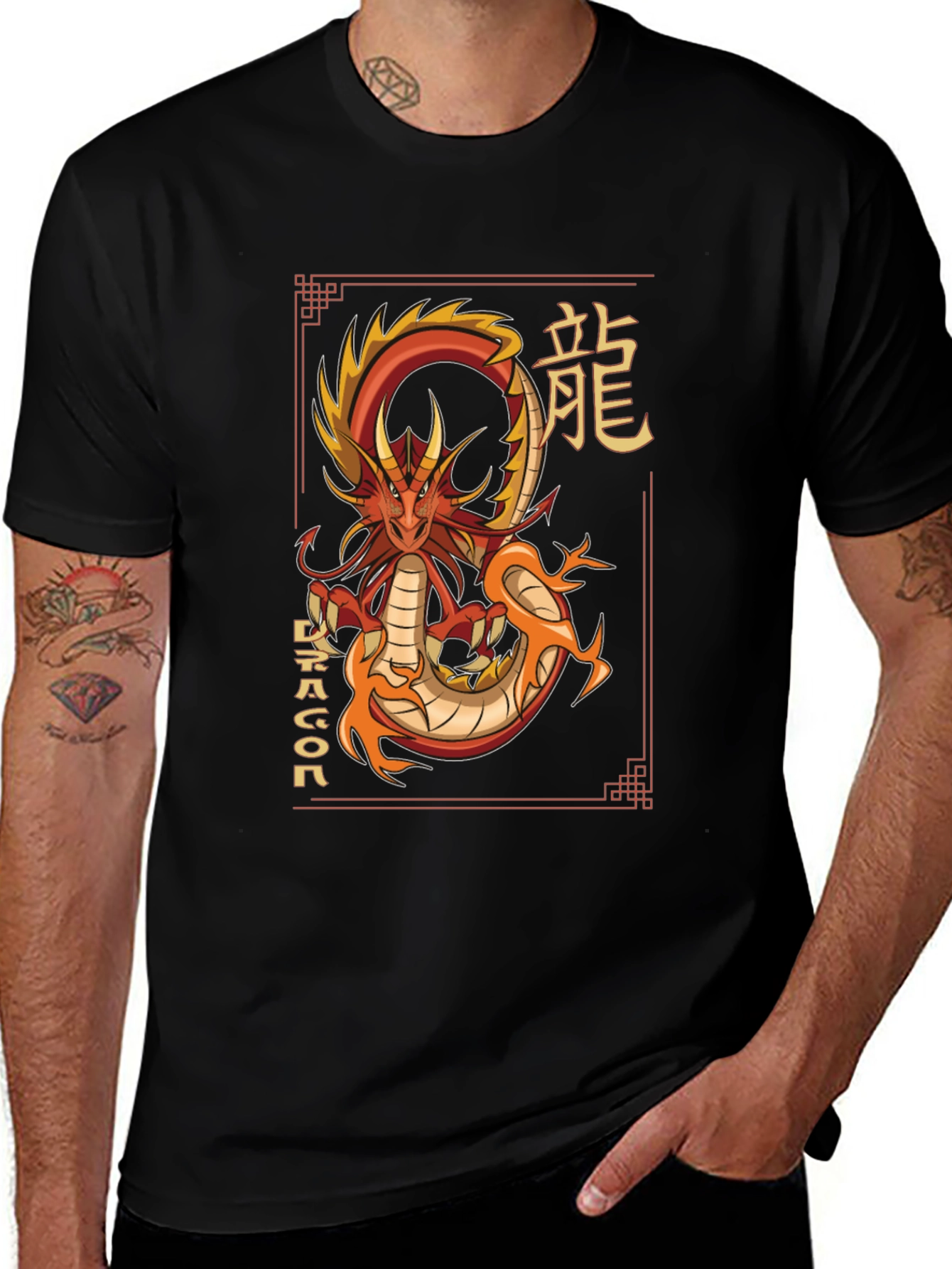 Dragon Graphic T-Shirt - Asian Style