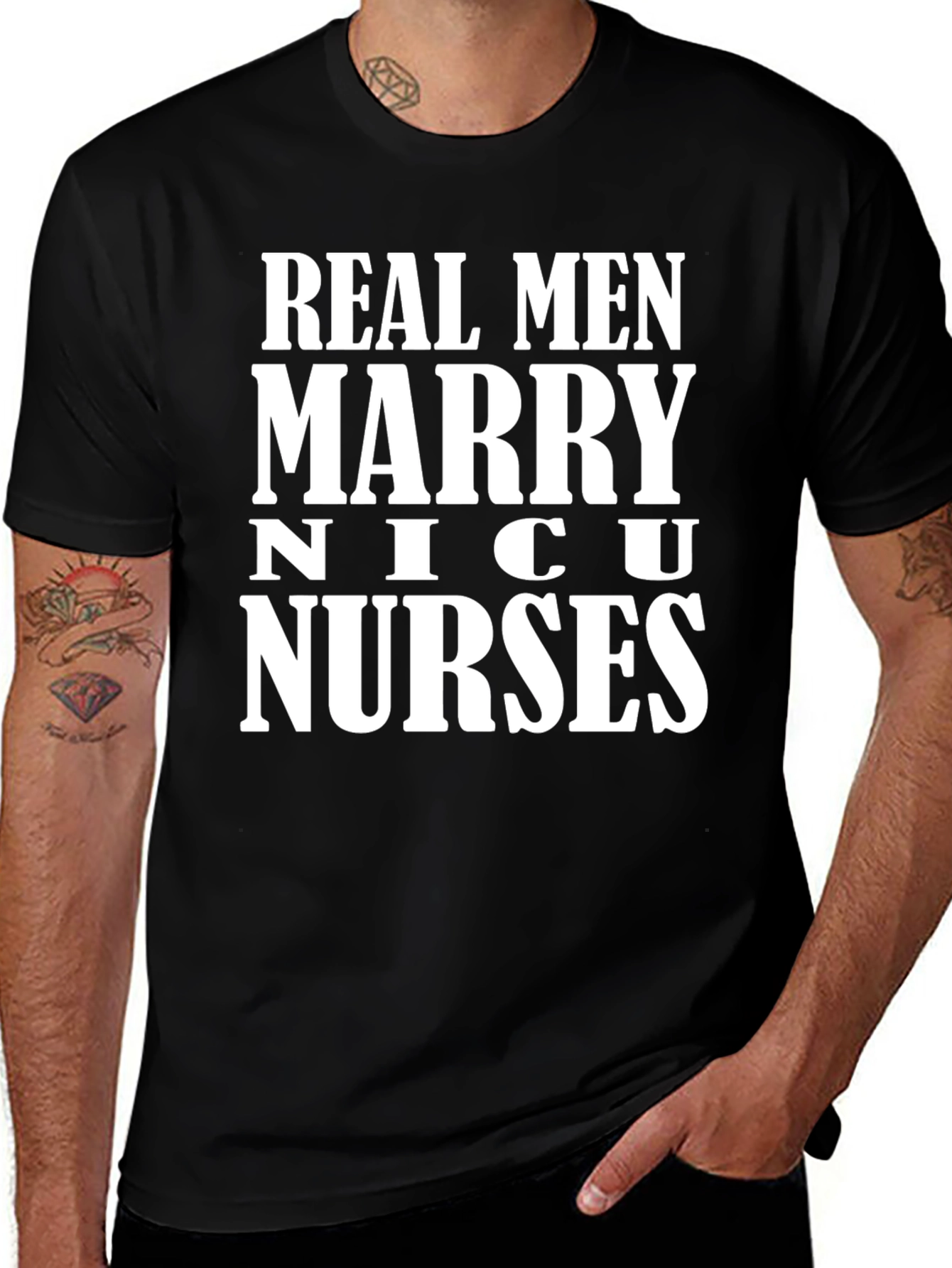 Variant 12 of Real Men Marry NICU Nurses Graphic T-Shirt