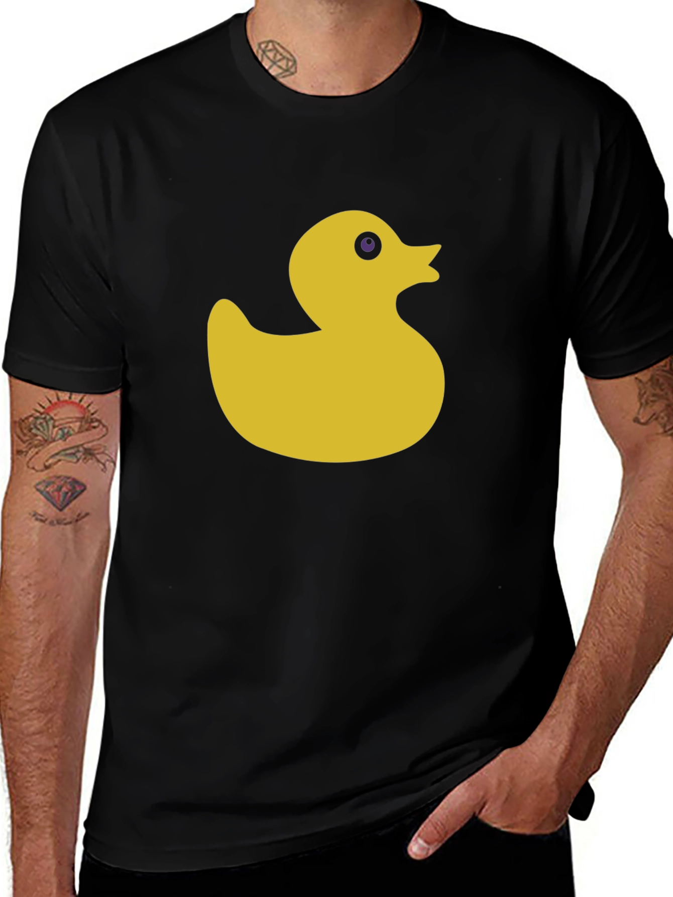 Variant 5 of Rubber Duckie Graphic Tee - Classic Crew Neck Cotton T-Shirt