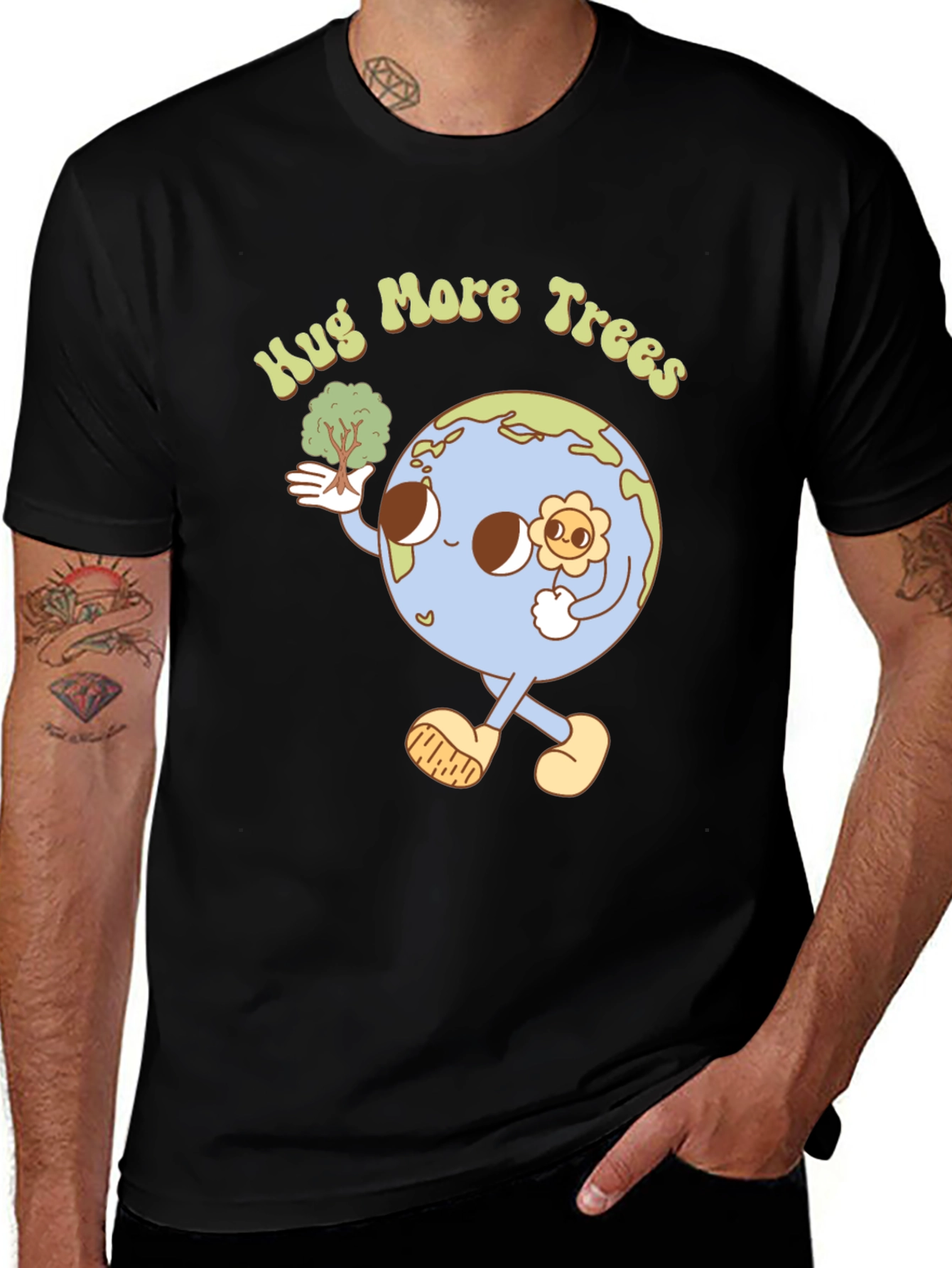 Variant 21 of Hug More Trees Graphic Tee - Earth Day Shirt