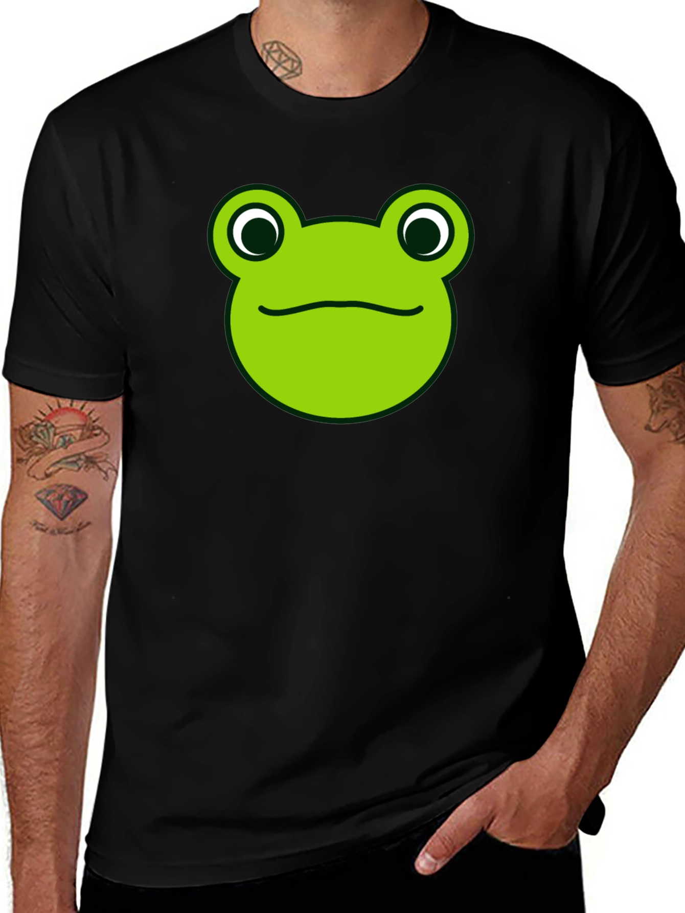 Variant 6 of Frog Face Graphic Tee - Funny Animal T-Shirt