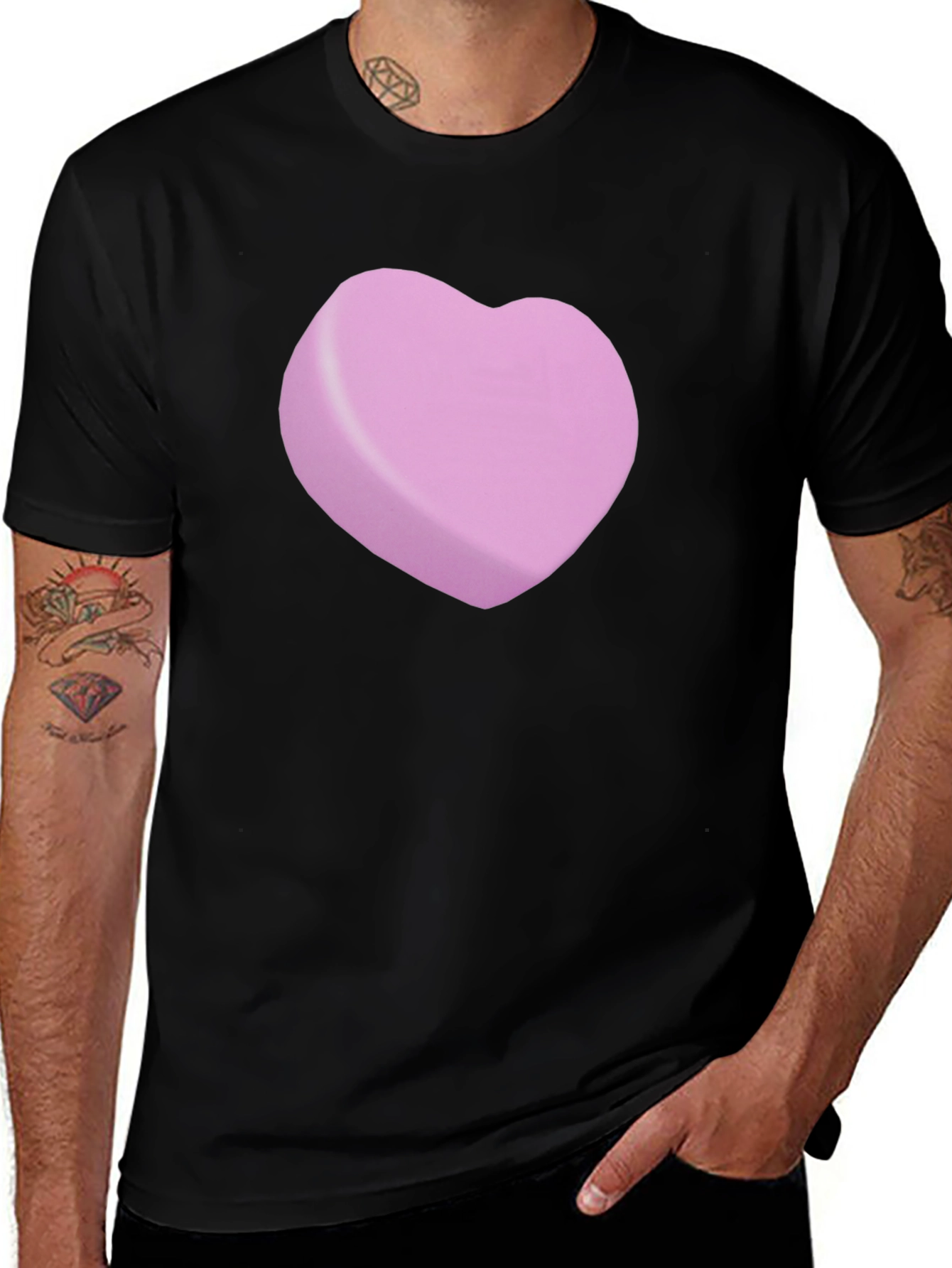 Variant 16 of Sweet Heart Tee - Black Casual Cotton T-Shirt