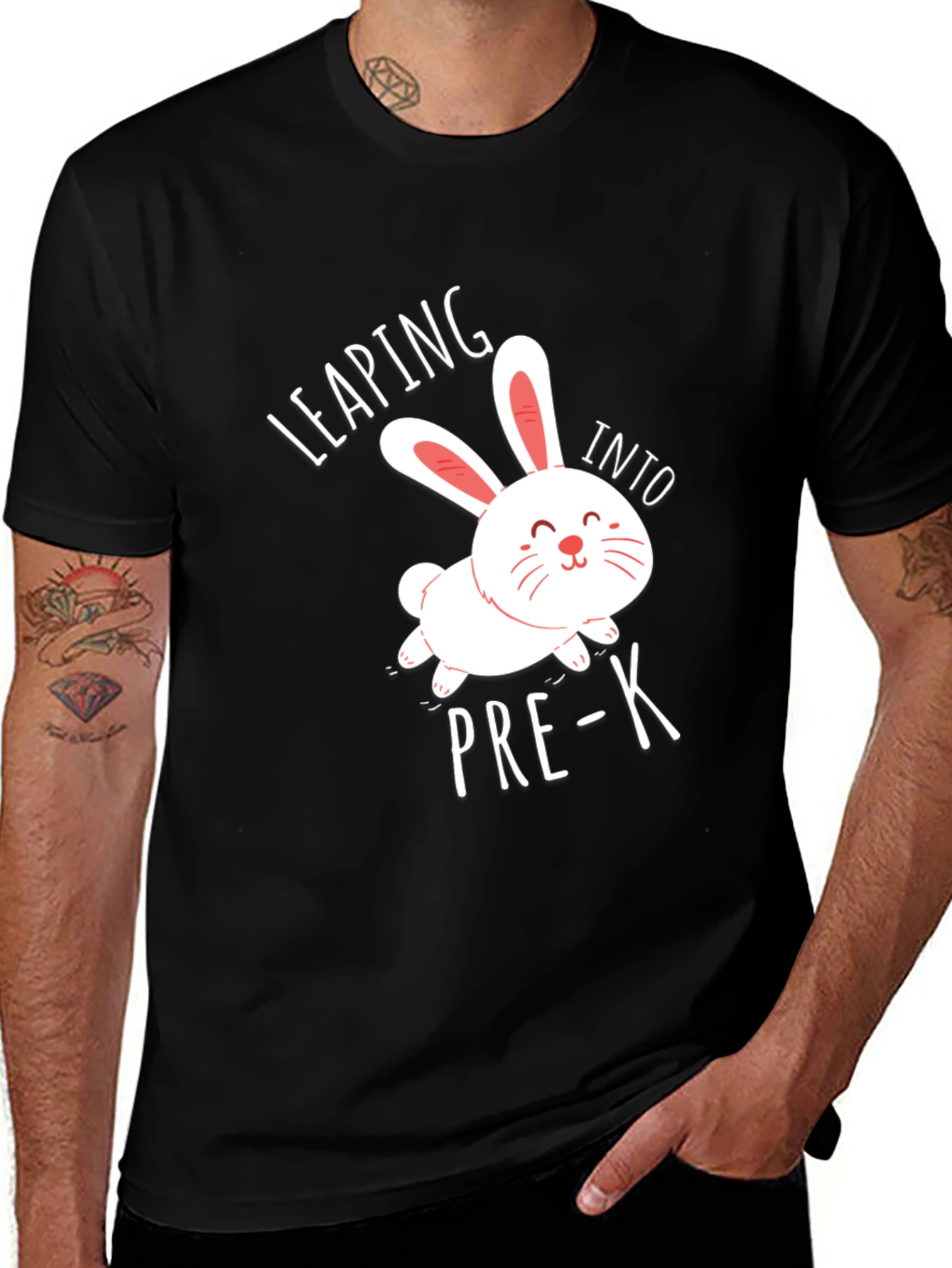 Variant 25 of Leaping into Pre-K Bunny T-Shirt