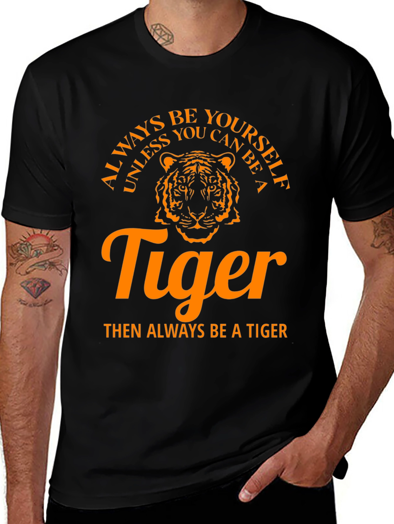 Variant 19 of Always Be Yourself Tiger Graphic Tee