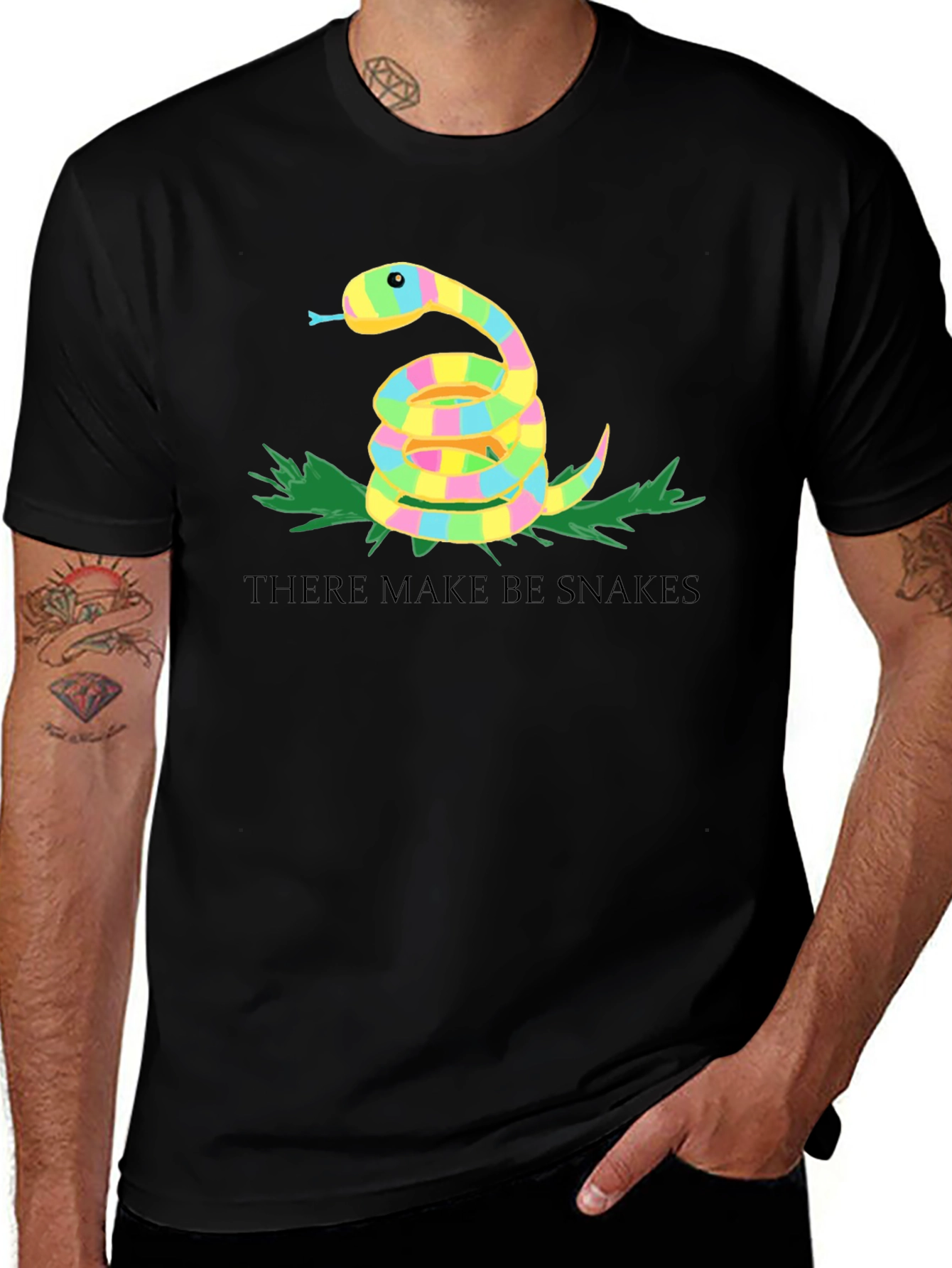 Variant 25 of Novelty "There Make Be Snakes" Graphic T-Shirt