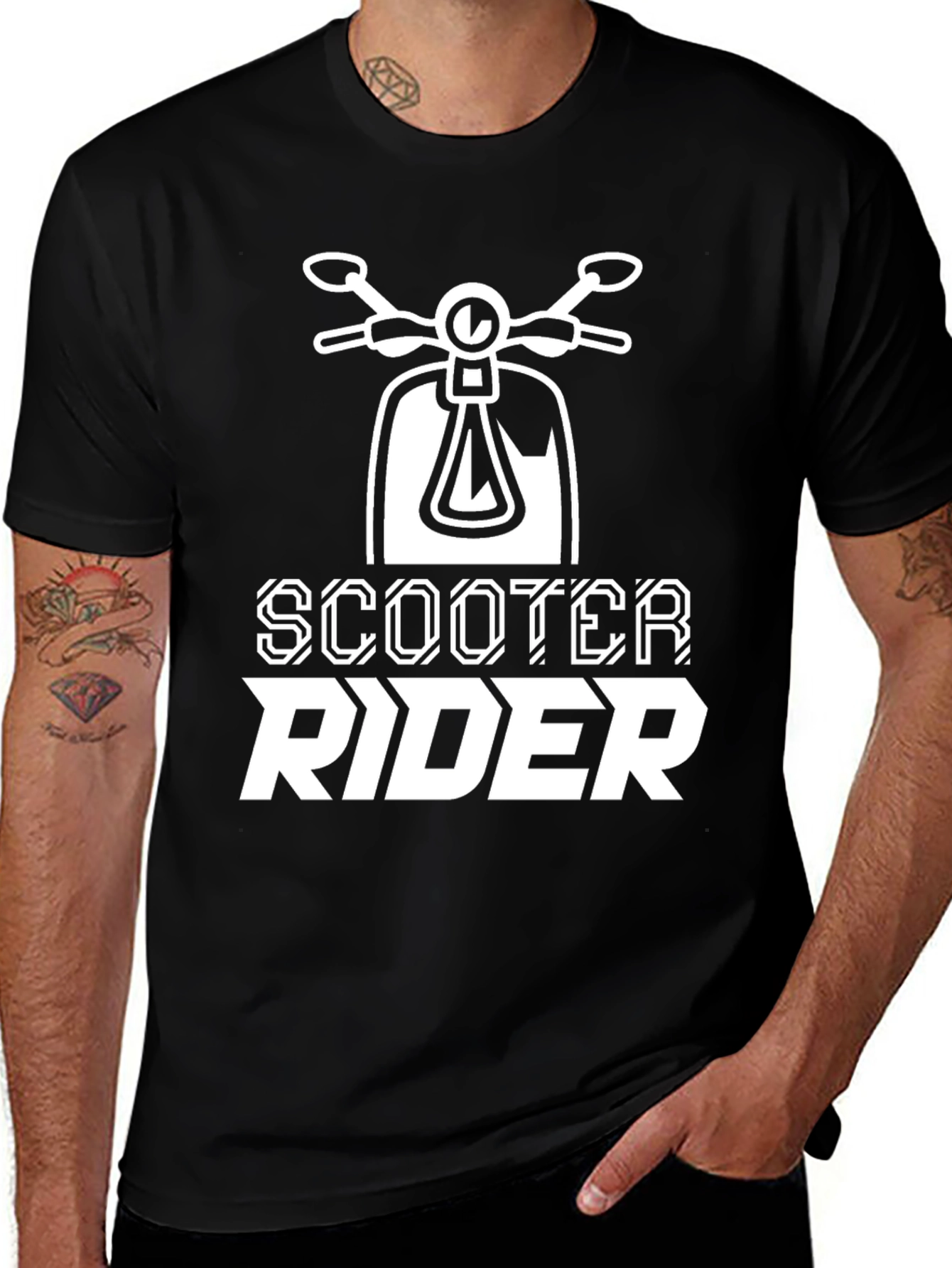 Variant 27 of Scooter Rider Graphic T-Shirt - Cool Motorbike Tee