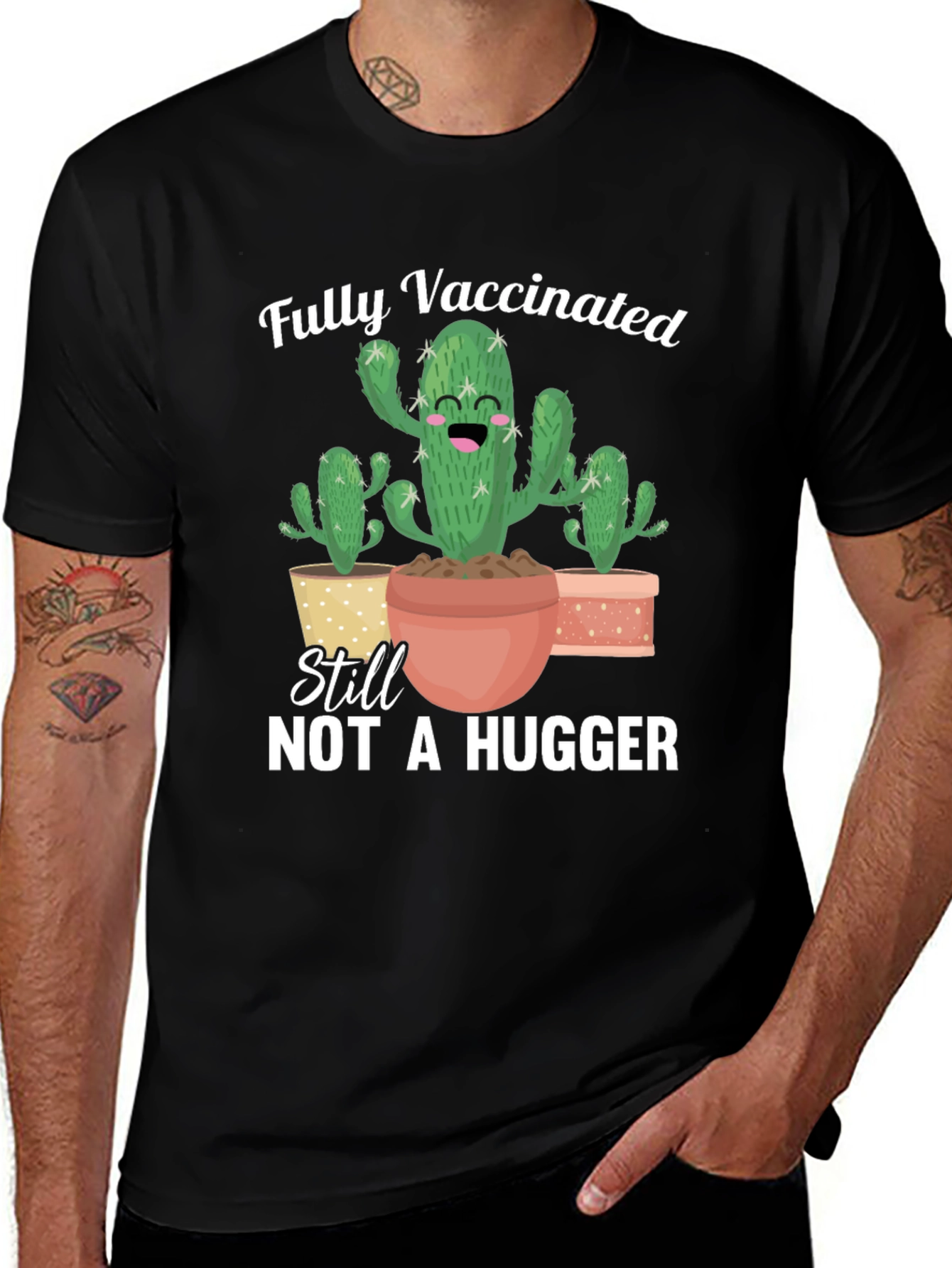 Variant 28 of Fully Vaccinated Not A Hugger T-Shirt