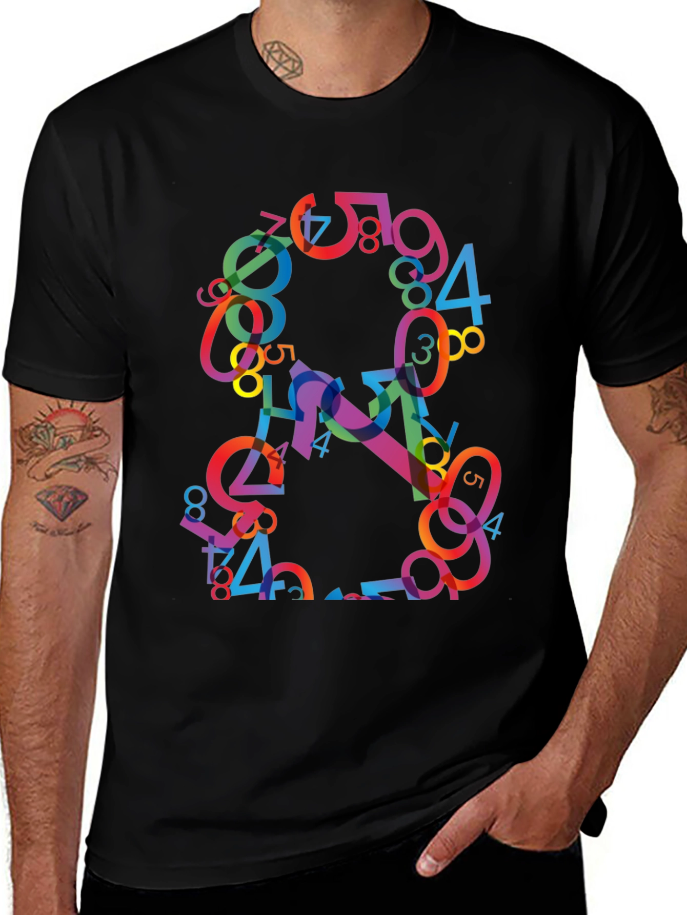Variant 19 of Abstract Number Graphic T-Shirt