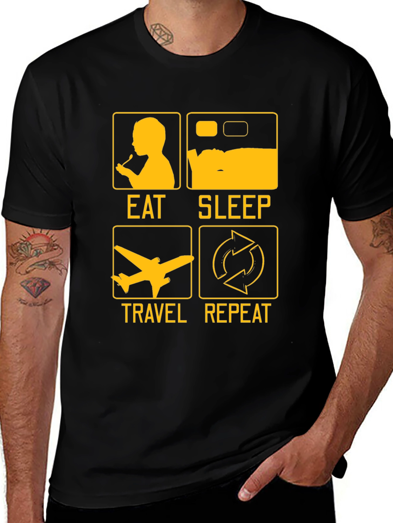 Variant 4 of Eat Sleep Travel Repeat T-Shirt