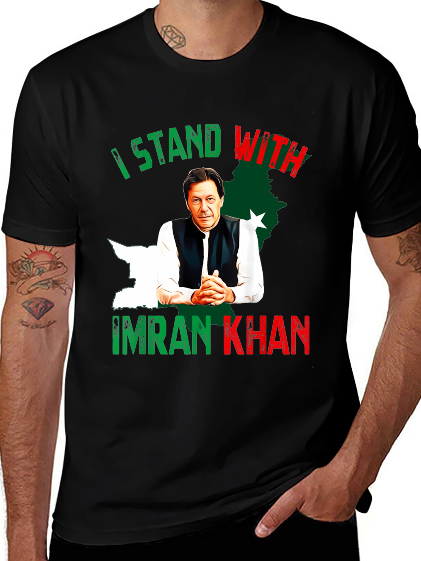 I Stand With Imran Khan Graphic T-Shirt