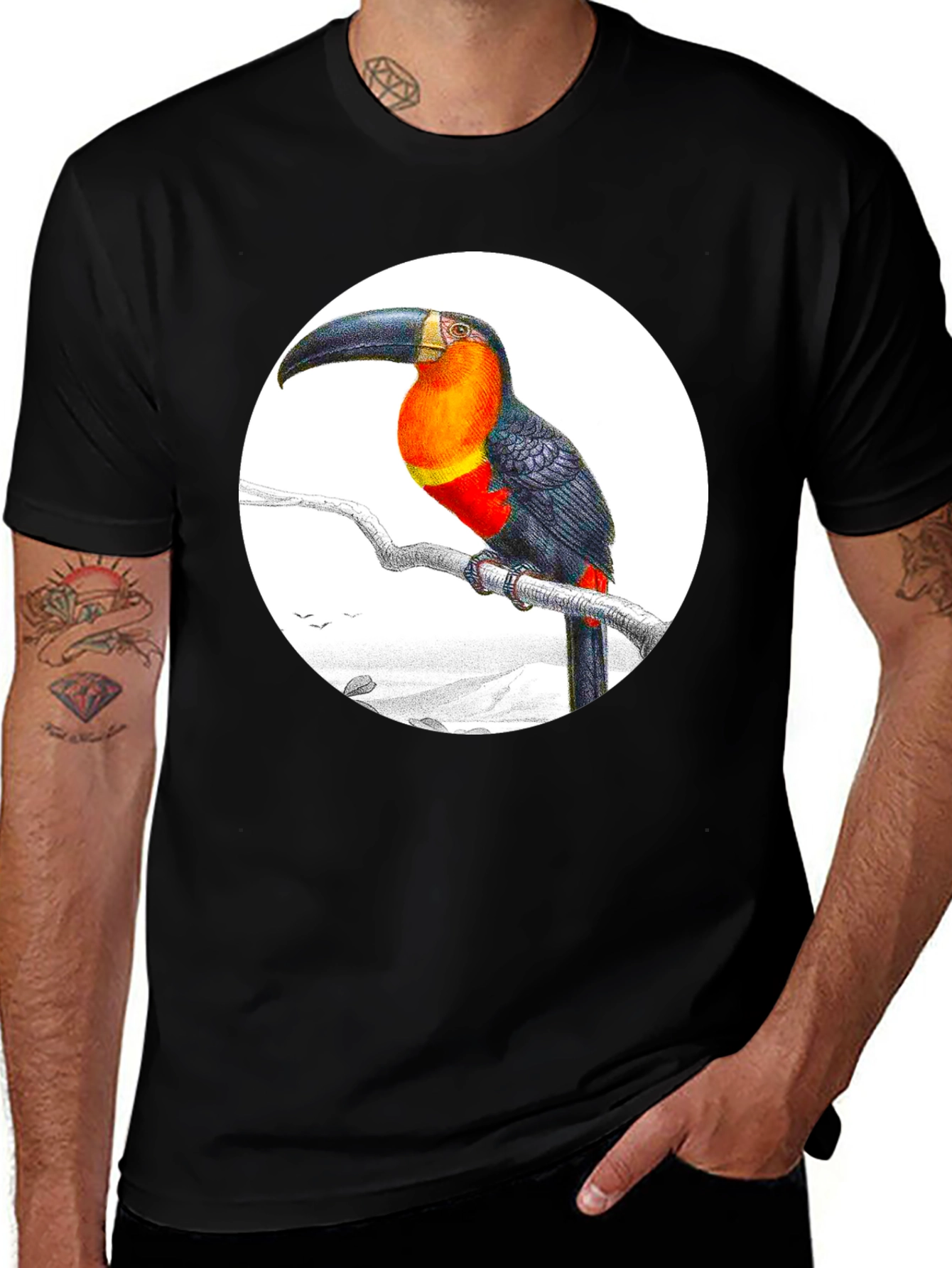 Variant 7 of Toucans Graphic T-Shirt, Tropical Bird Tee