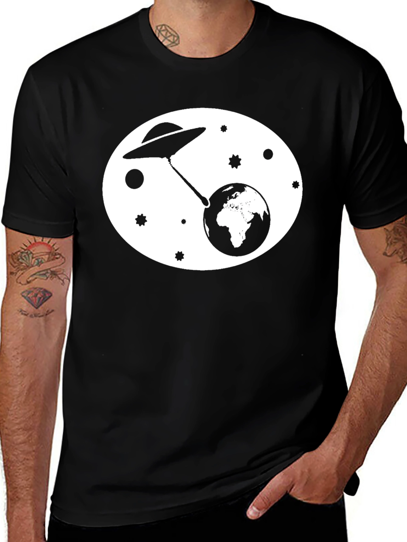 UFO Abduction Earth Graphic Tee