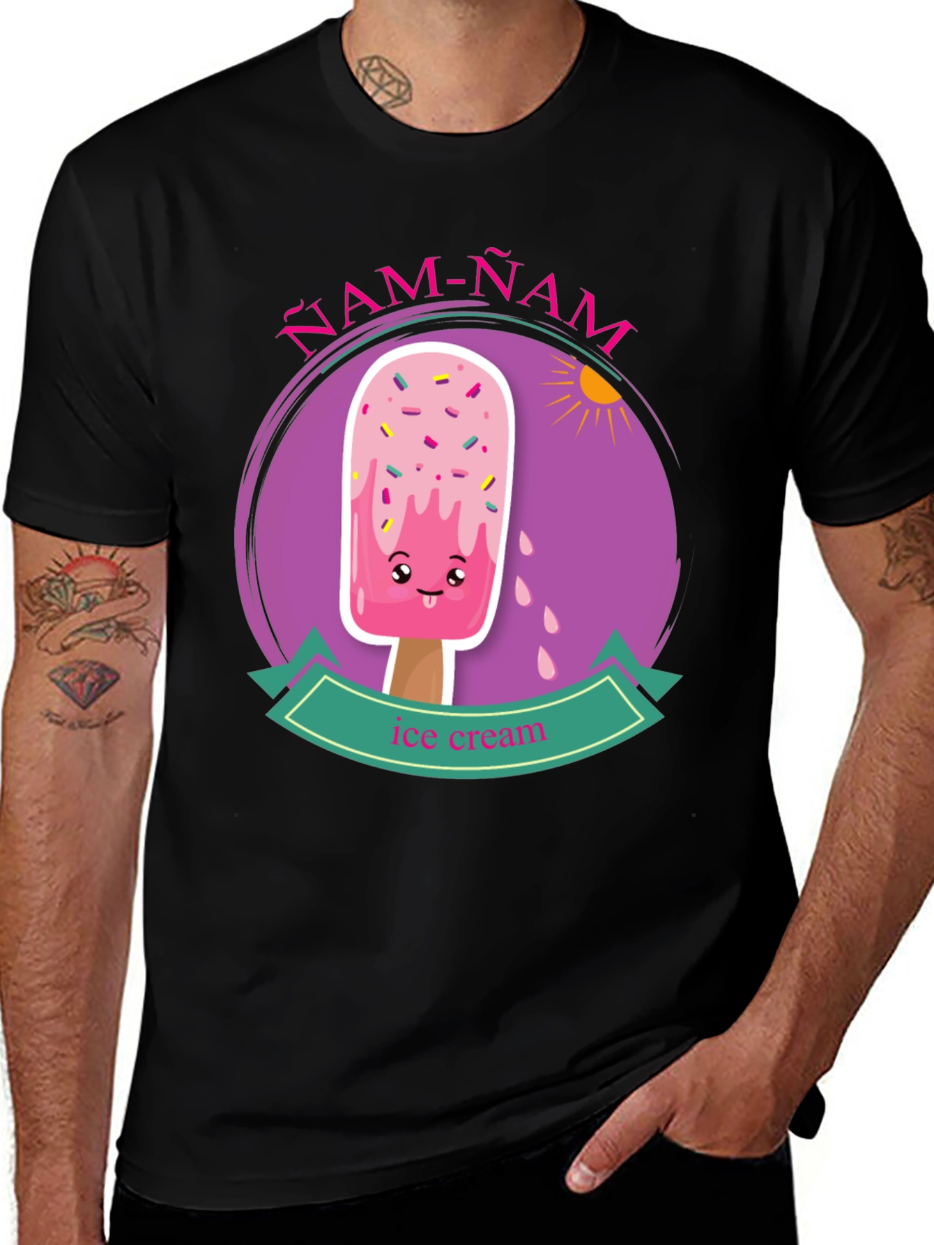 Variant 27 of Cute Ice Cream Nam-Nam T-Shirt
