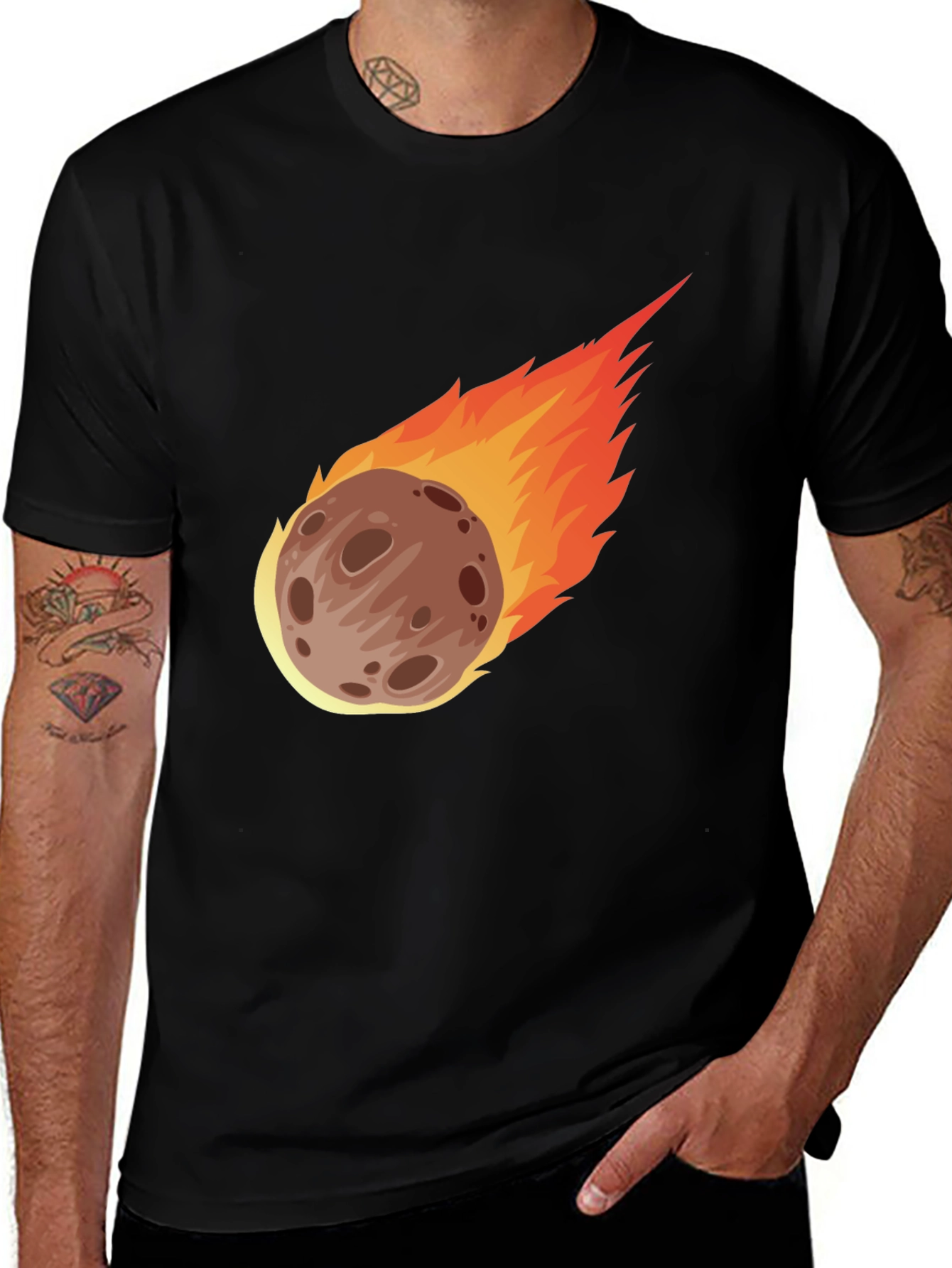 Variant 6 of Meteor Shower T-Shirt - Cool Space Graphic Tee