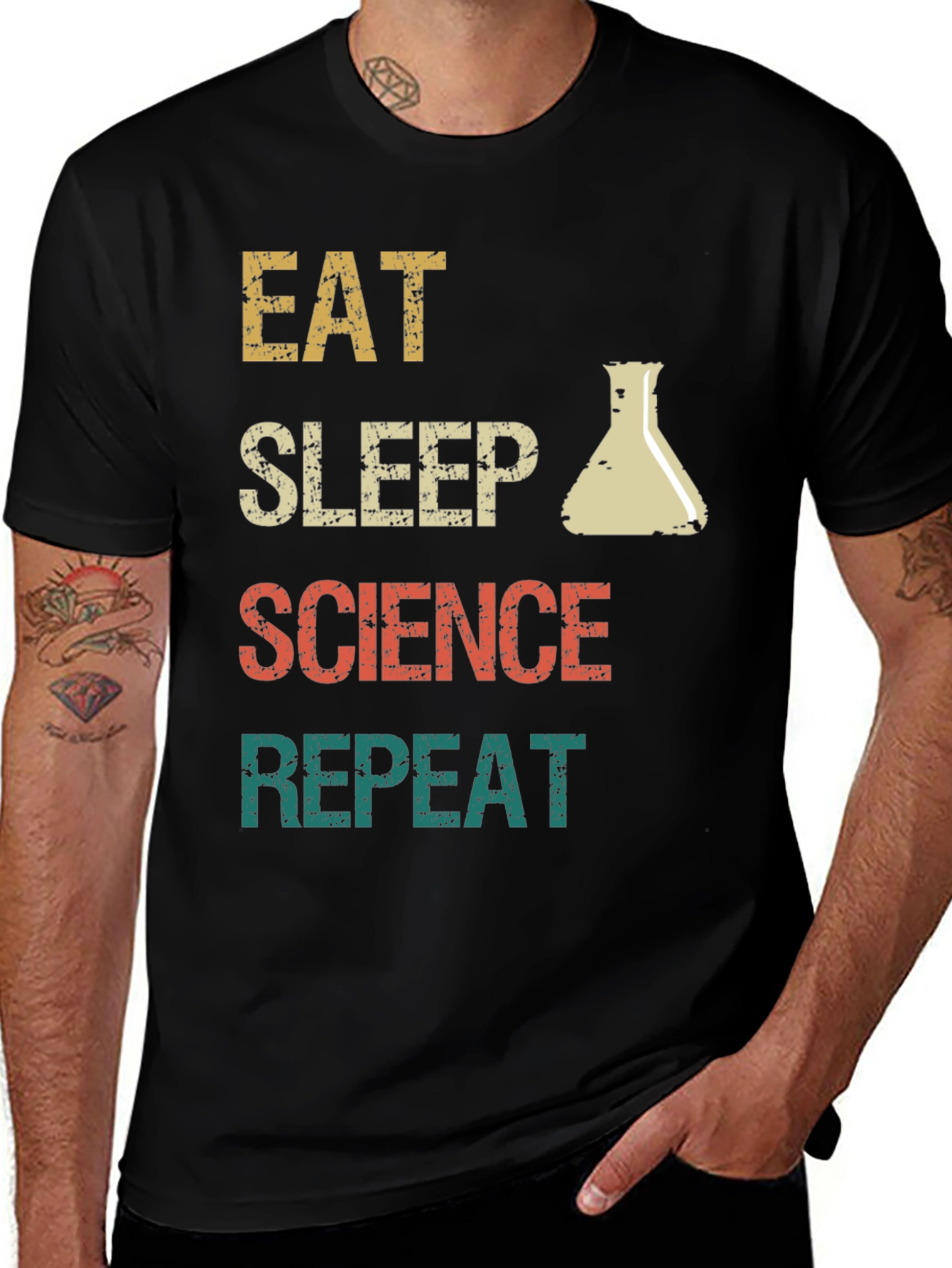 Variant 17 of Eat Sleep Science Repeat T-Shirt