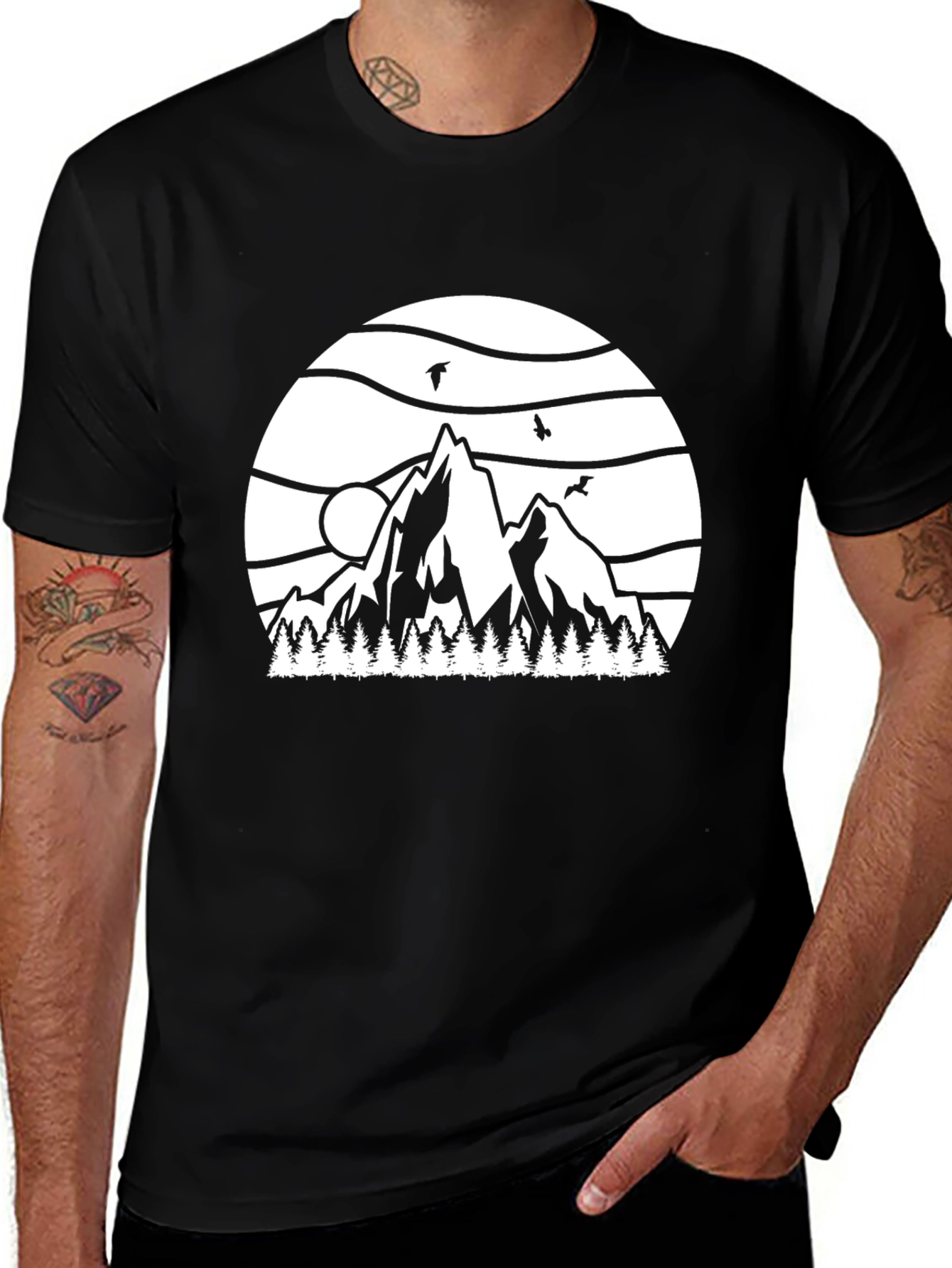 Variant 9 of Mountain Scene Graphic Tee