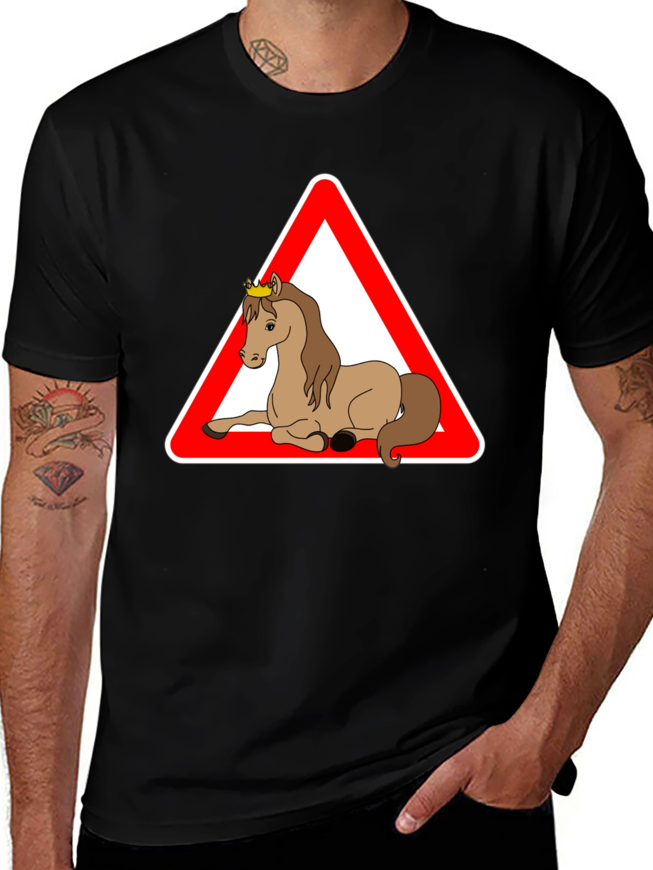 Variant 9 of Novelty Horse Crossing T-Shirt